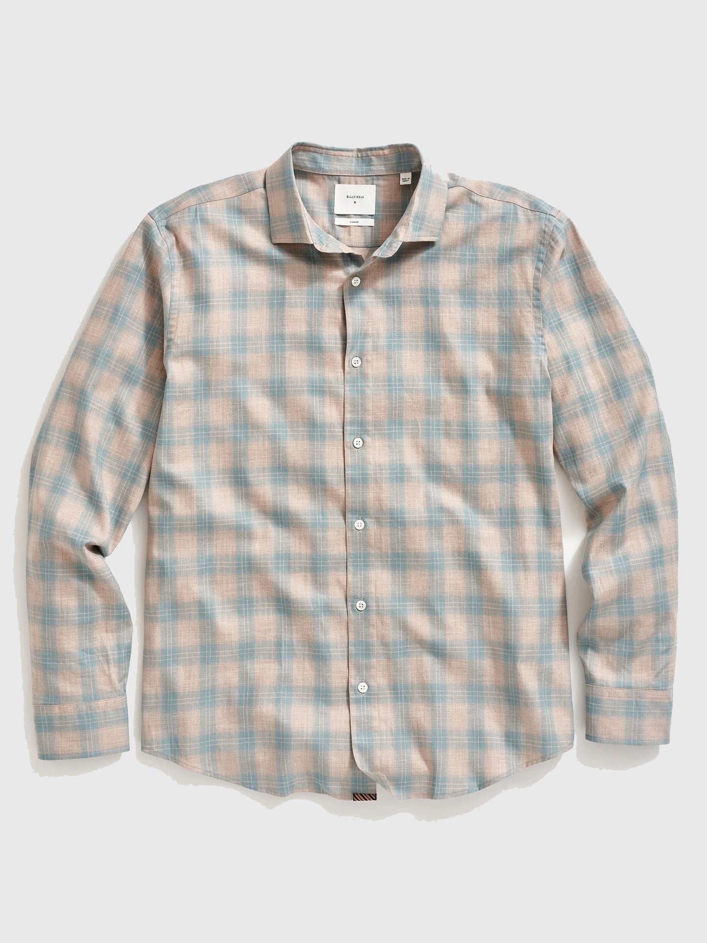 Billy Reid Men's Herringbone Plaid Hutcheson Sport Shirt - Saint Bernard