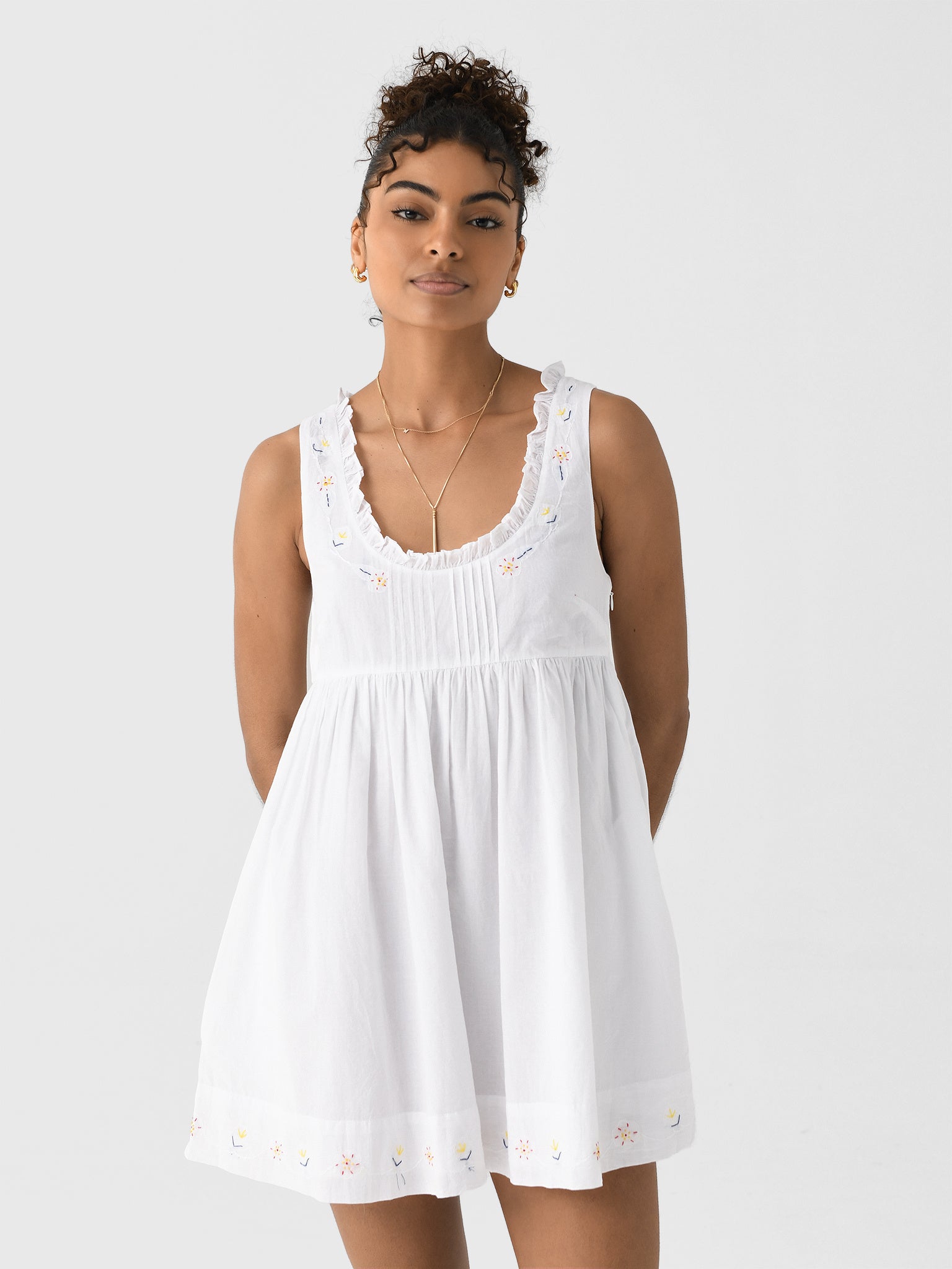 Ciao Lucia Women's Meissa Floral Embroidered Dress  Saint Bernard