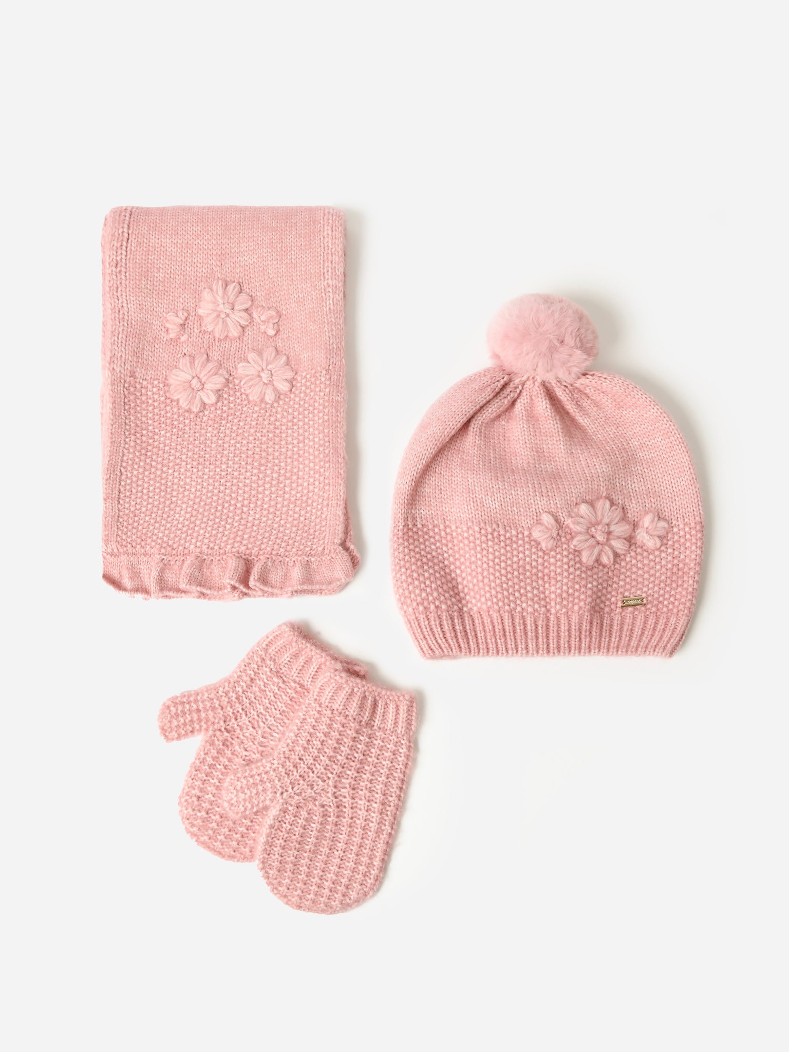 Mayoral Baby Girls' Hat Scarf And Mitten Set Saint Bernard