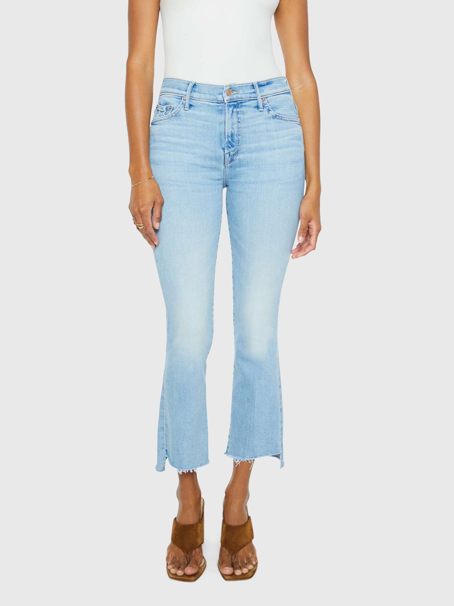 Mother Women's The Insider Crop Step Fray Jean - Saint Bernard