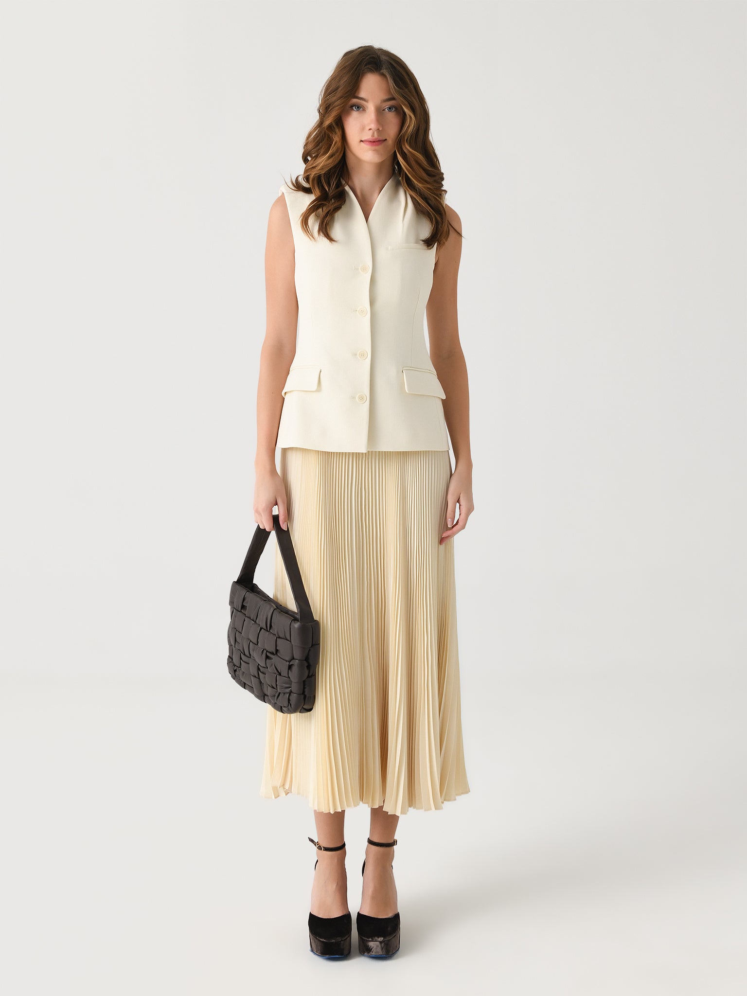 brown ribbed long sleeve dress Simkhai Women's Jazz Dress – Saint Bernard main image 0