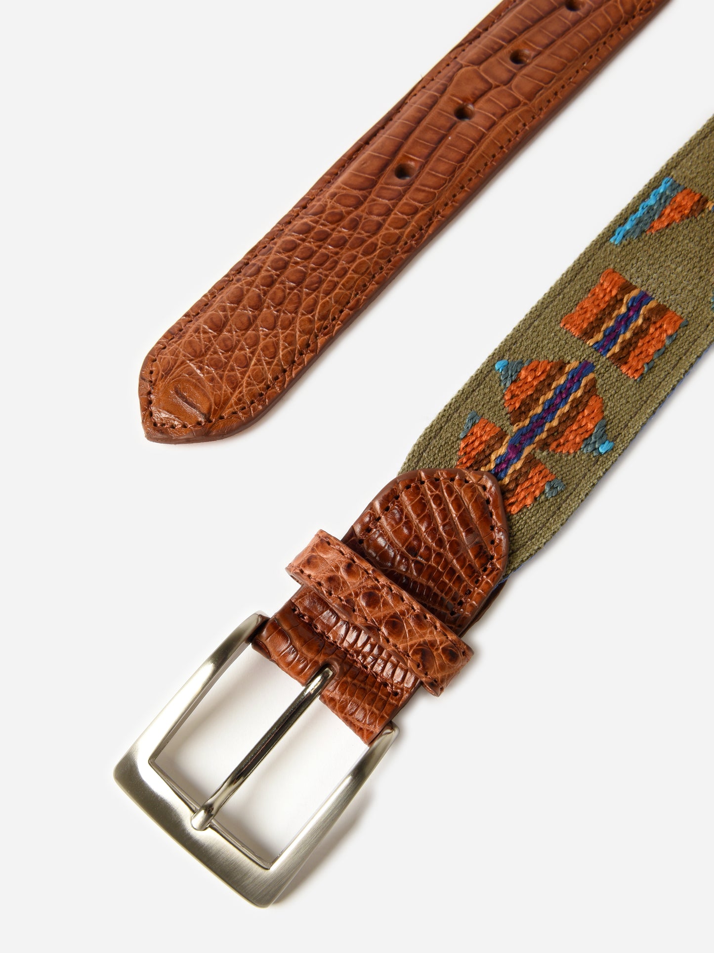 W. Kleinberg Men's Needlepoint Belt - Saint Bernard