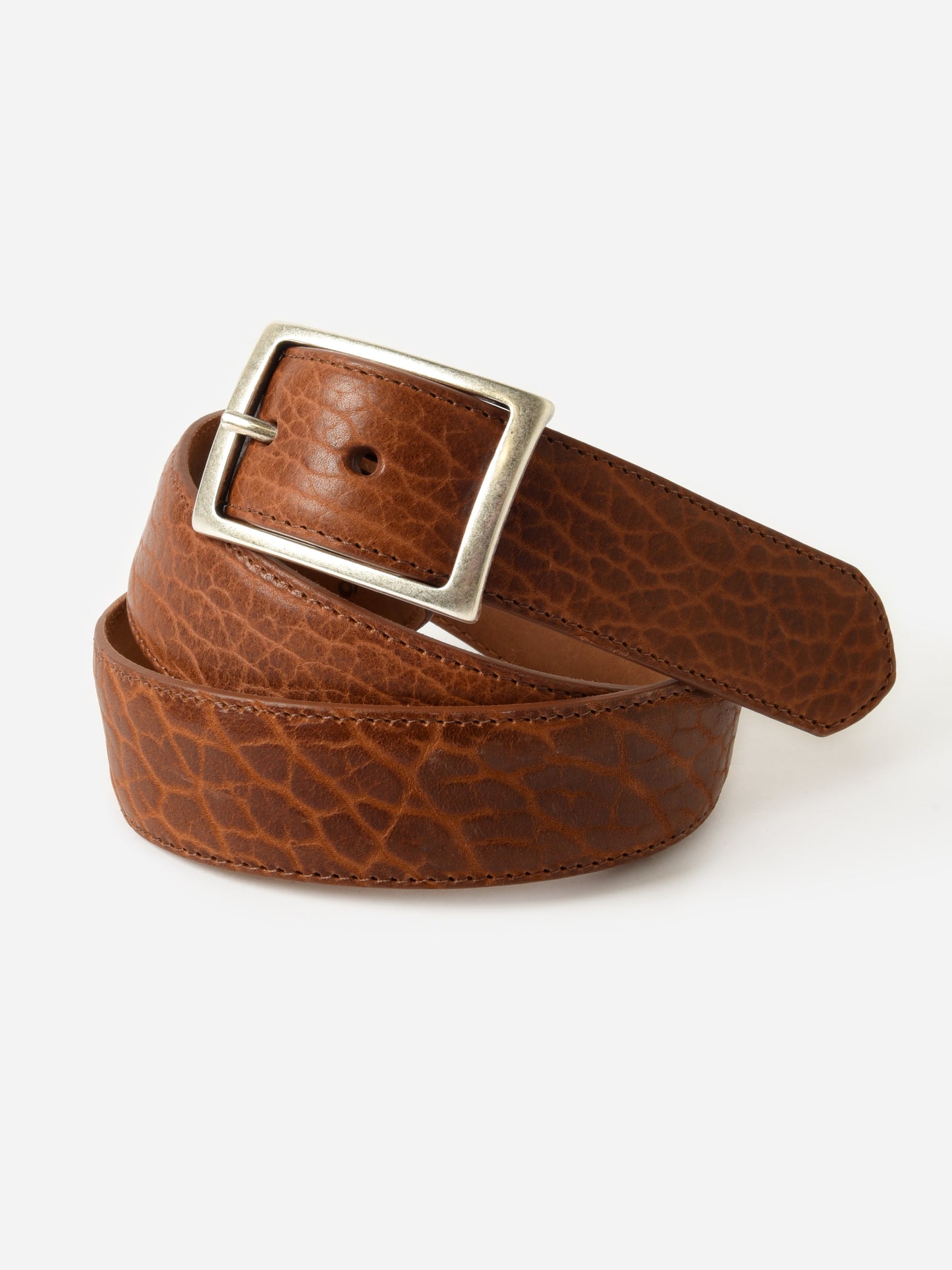 W. Kleinberg Men's Textured Leather Belt - Saint Bernard