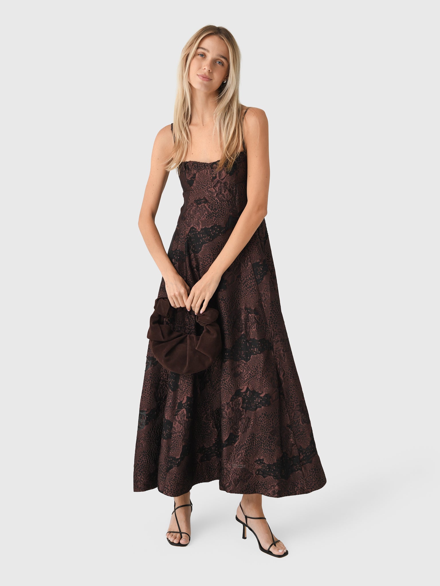 clea open back maxi dress Clea Women's Theron Midi Dress