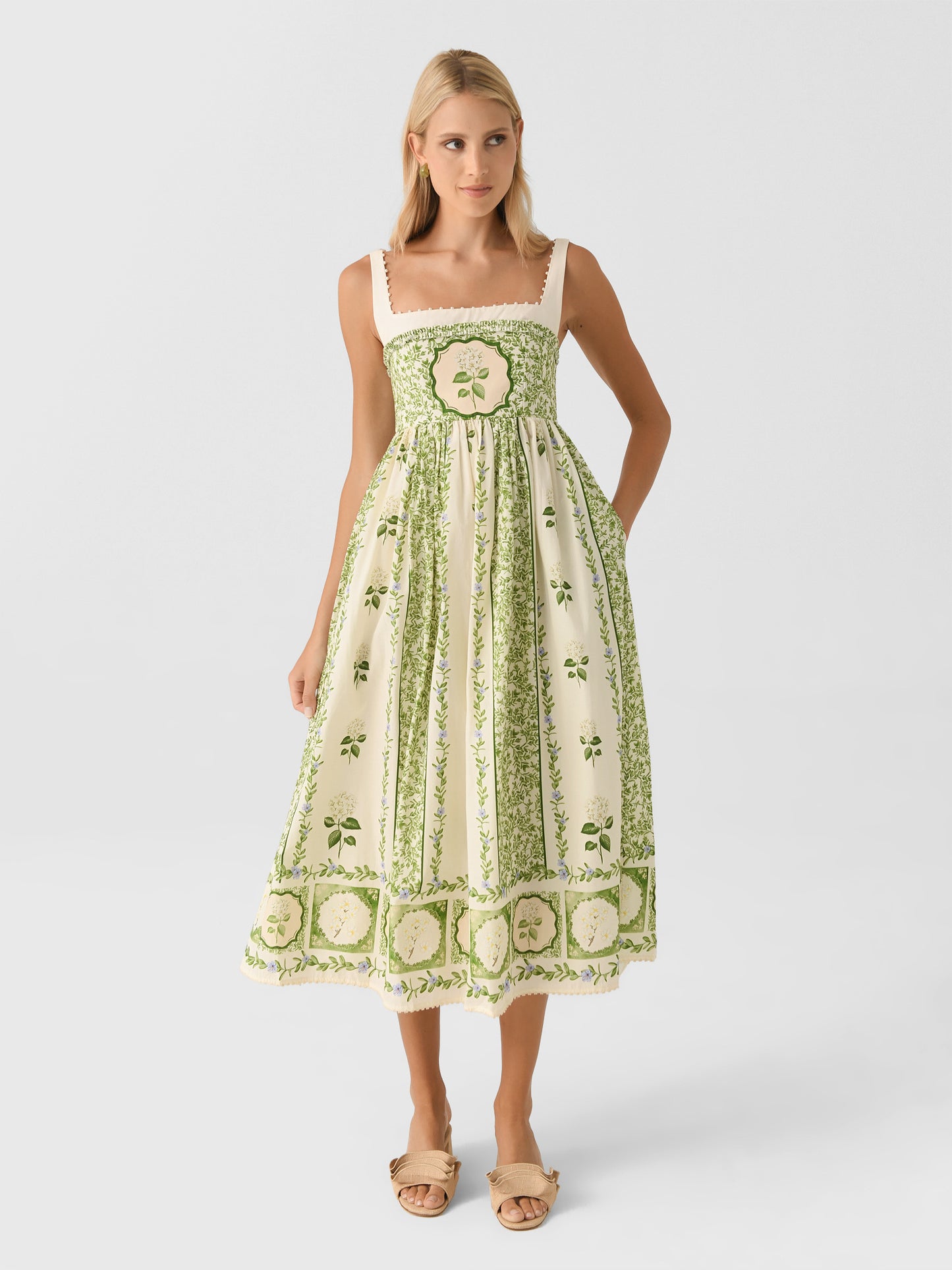 Agua By Agua Bendita Women's Barbara Wild Midi Dress - Saint Bernard