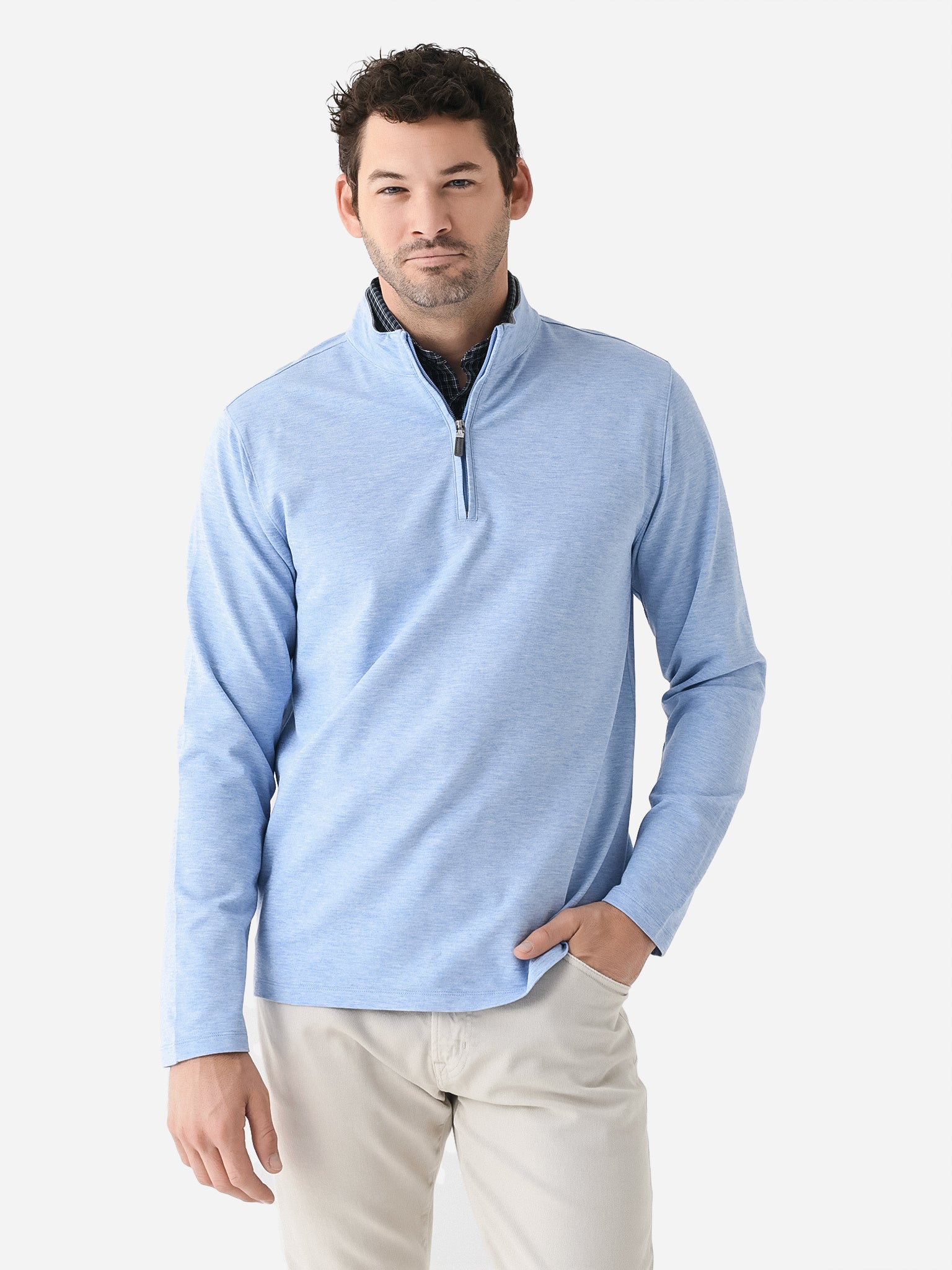Mizzen+Main Men's Proflex Quarter-Zip Saint Bernard