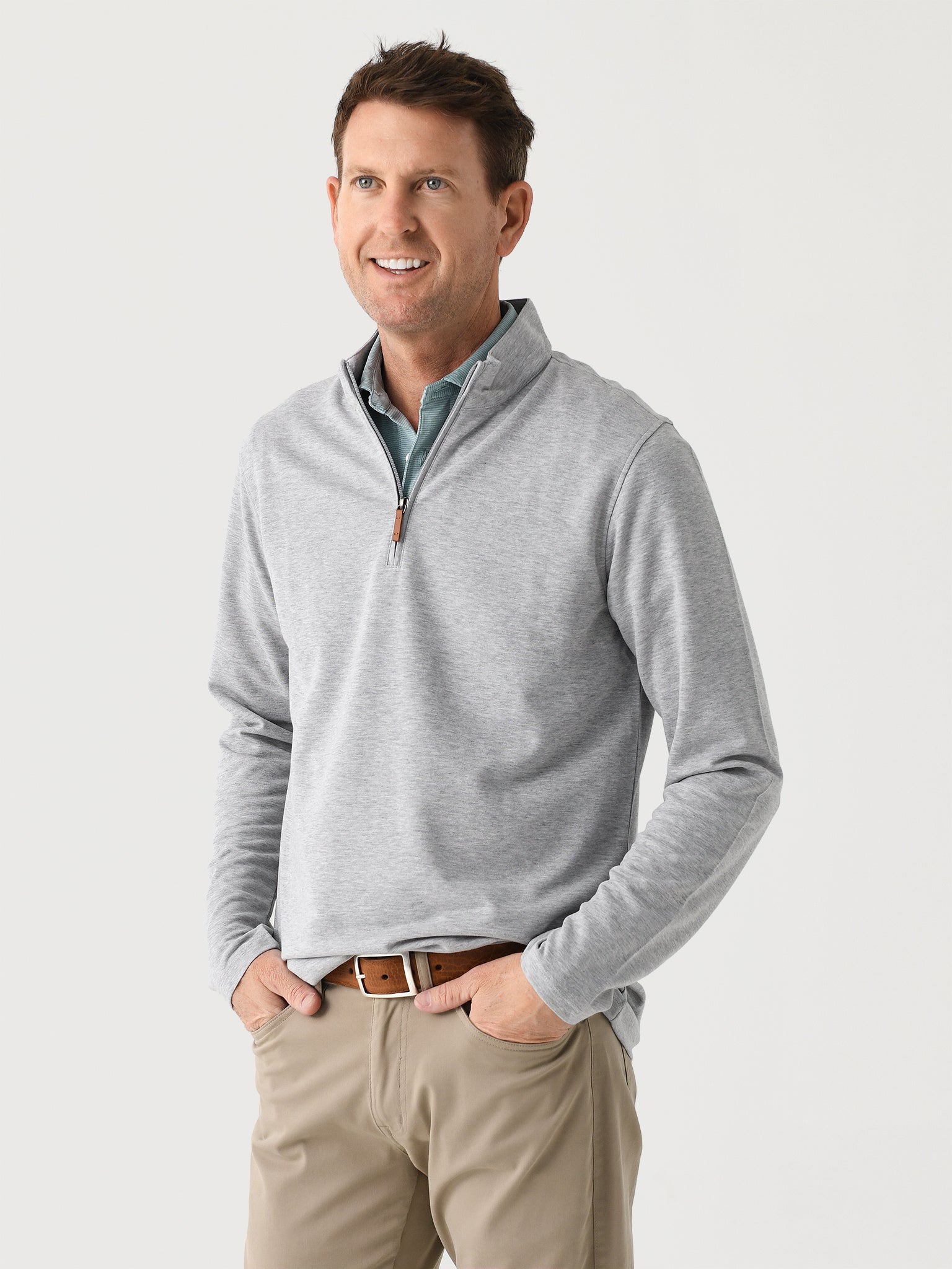 Mizzen+Main Men's KPI Quarter-Zip Saint Bernard - Main Image