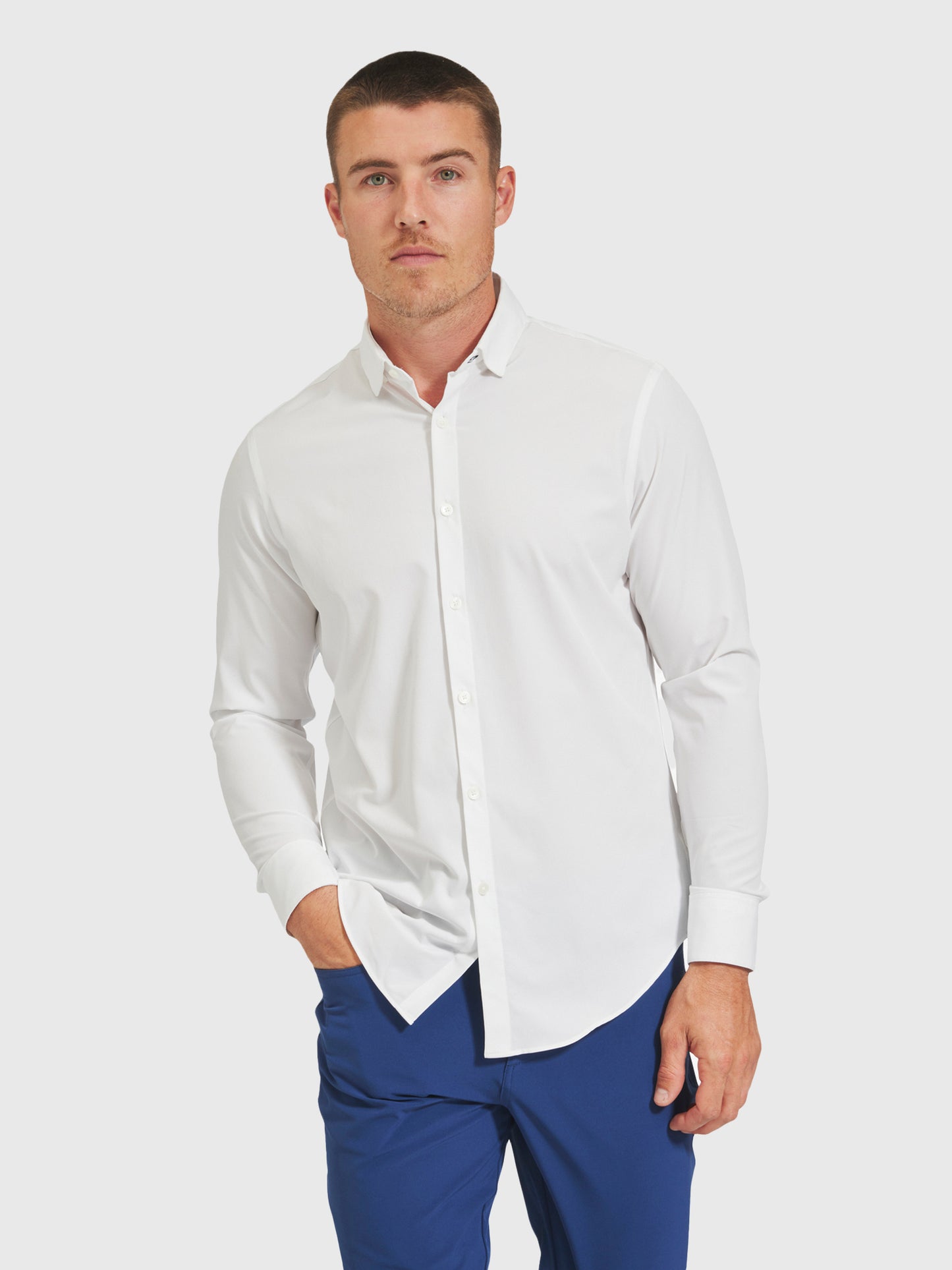 Mizzen+Main Men's Trim Leeward No Tuck Dress Shirt - Saint Bernard