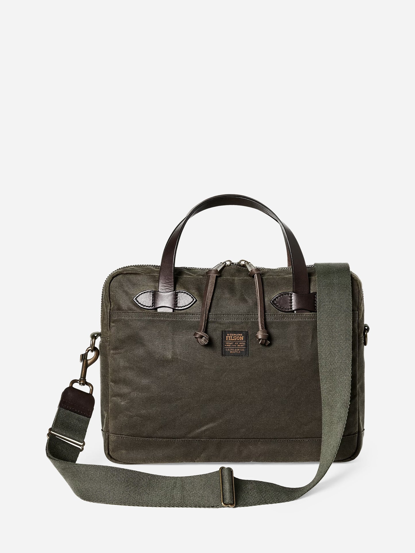 Filson Tin Cloth Compact Briefcase - Saint Bernard