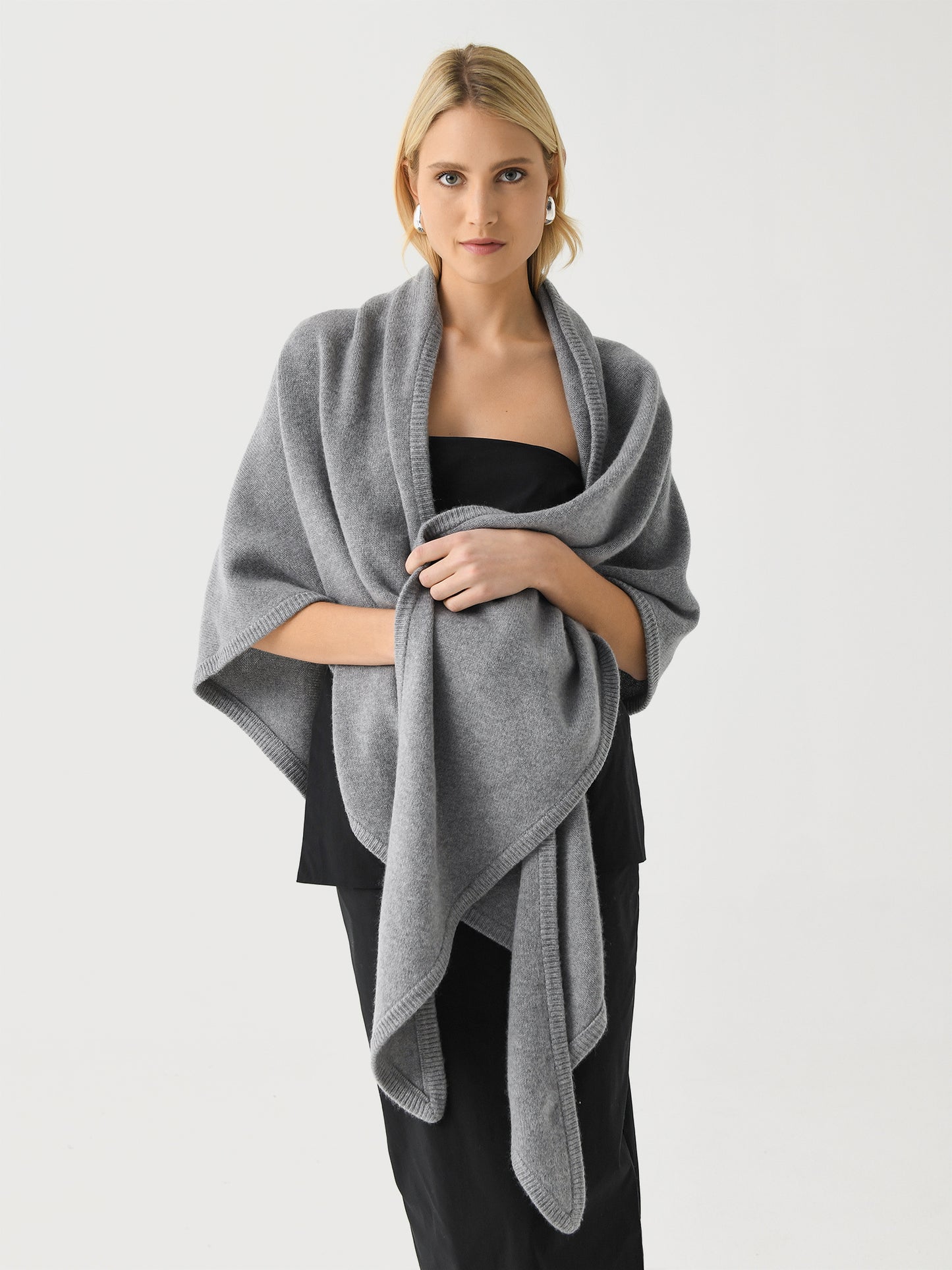 White + Warren Merino Cashmere Triangle Scarf - Saint Bernard