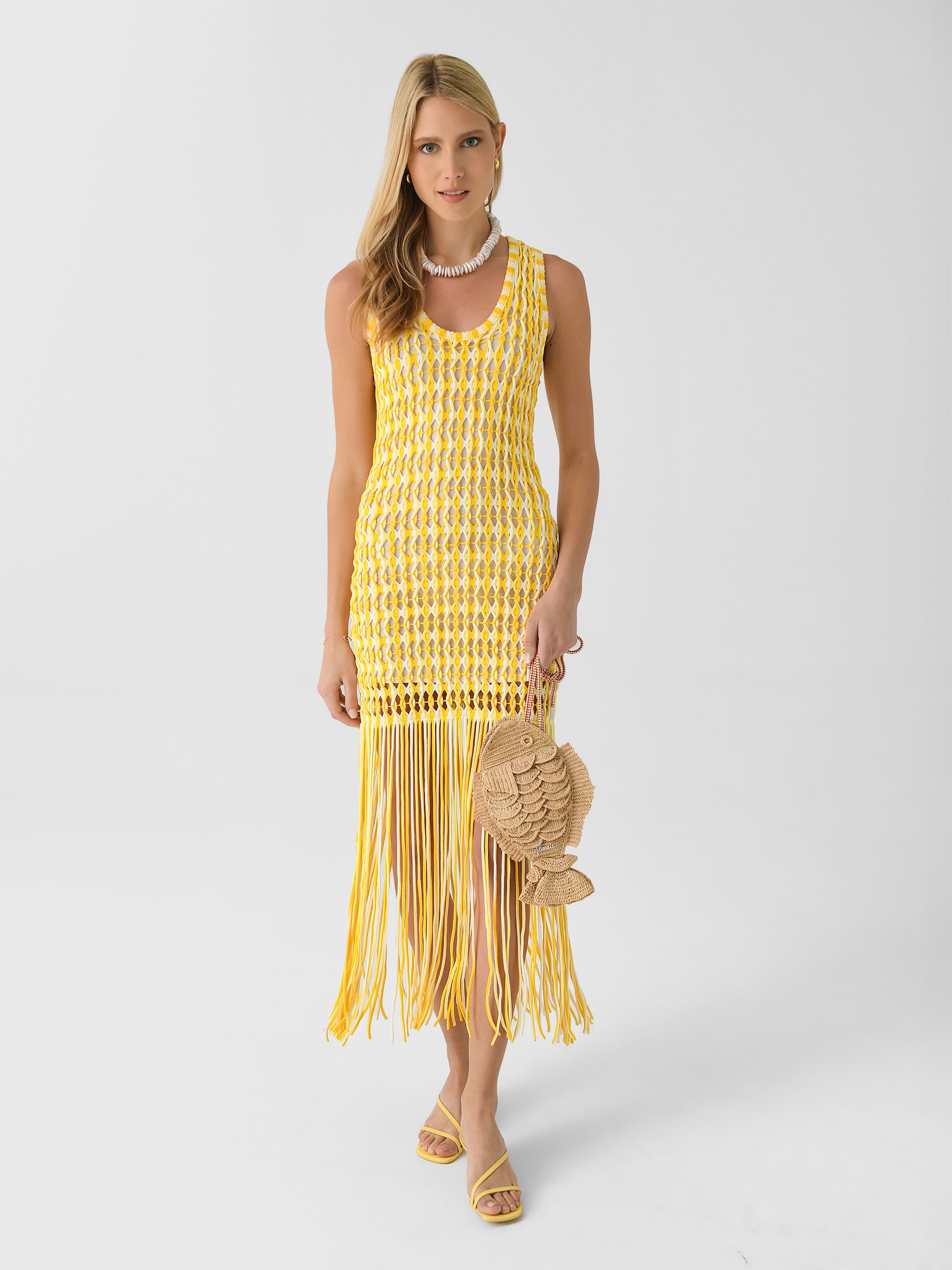 Simkhai Women's Sonia Fringe Knit Dress Simkhai Women's Sonia Fringe Knit Dress