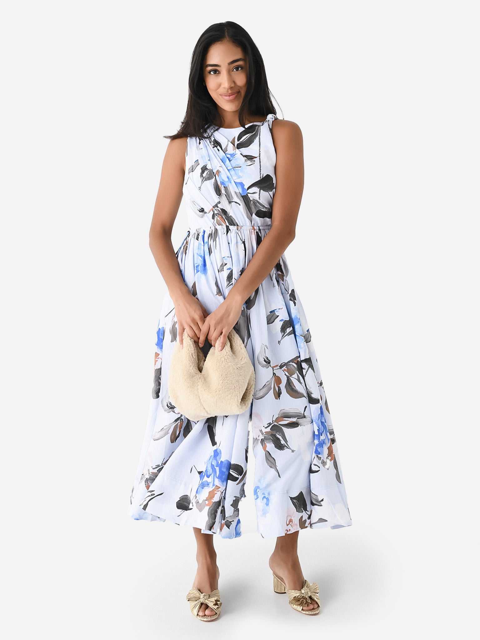 AJE Women's Abbey Twisted Midi Dress AJE Women's Abbey Twisted Midi Dress