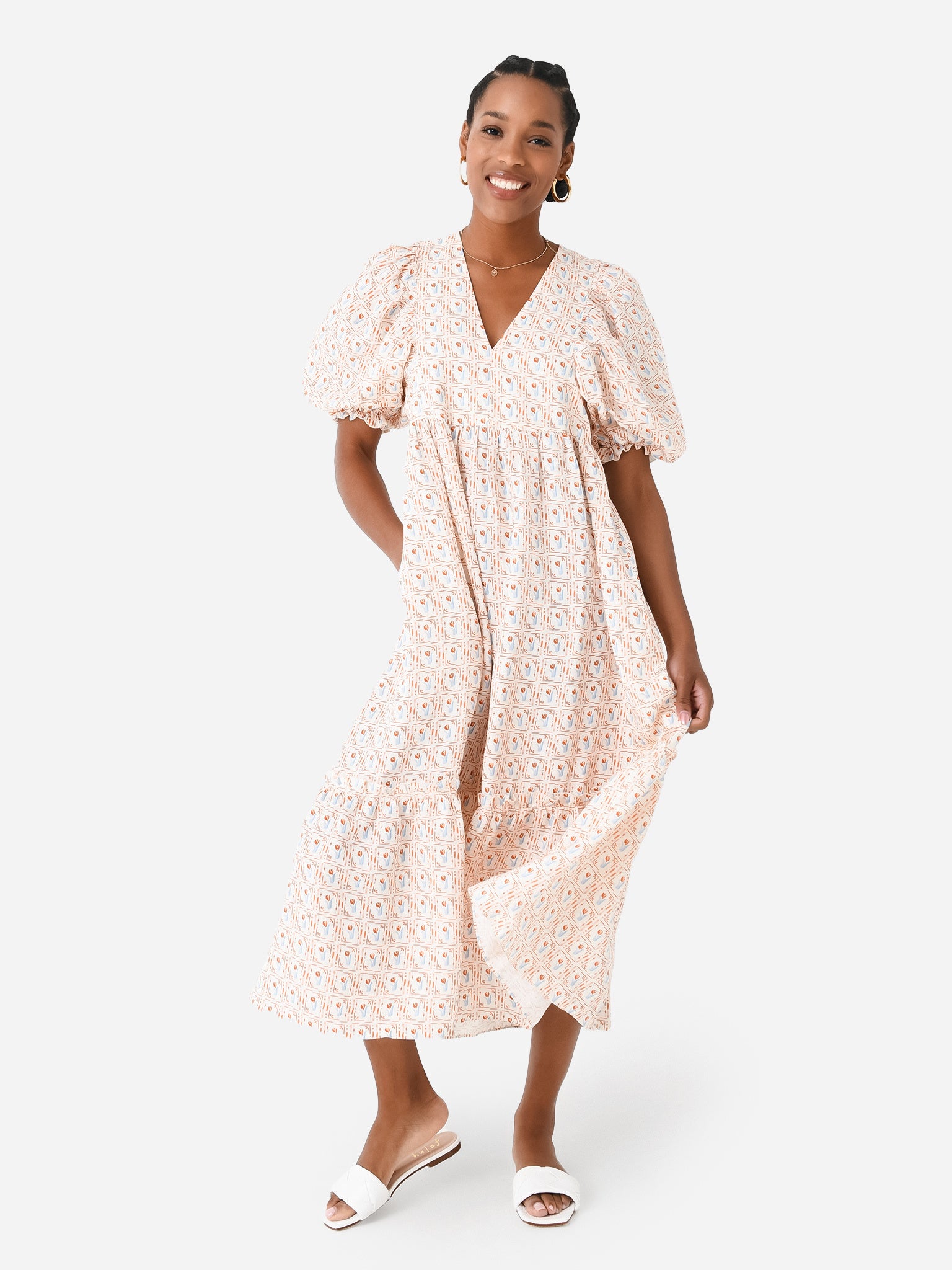 hunter bell dresses FINAL SALE HUNTER BELL Aurora Dress Amalfi Tiles main image 1