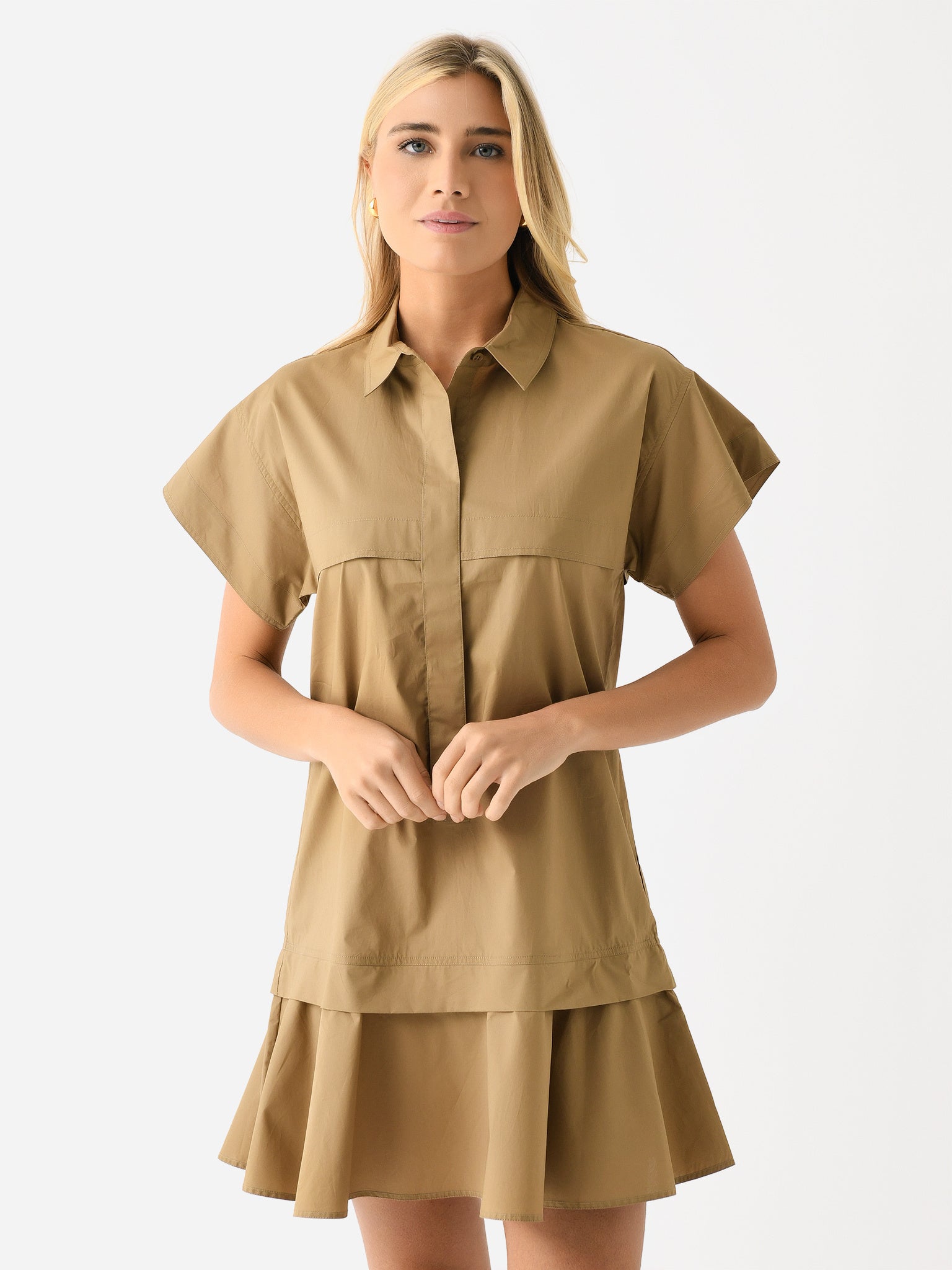 hunter and brown dress Hunter Colorblock Dress-Brown Multi XS/S main image 0