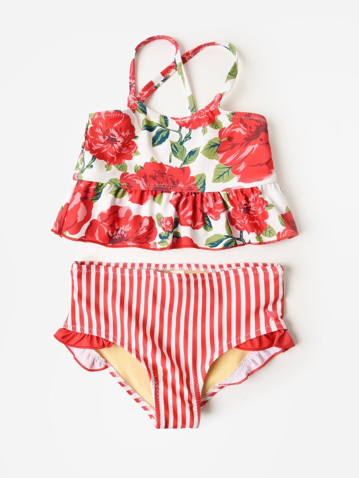 Pink Chicken Girls' Joy Tankini Set - Saint Bernard