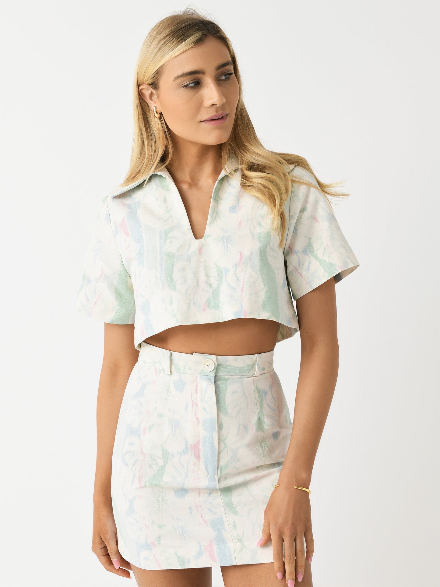 Matthew Bruch Women's Short Sleeve Popover Shirt - Saint Bernard