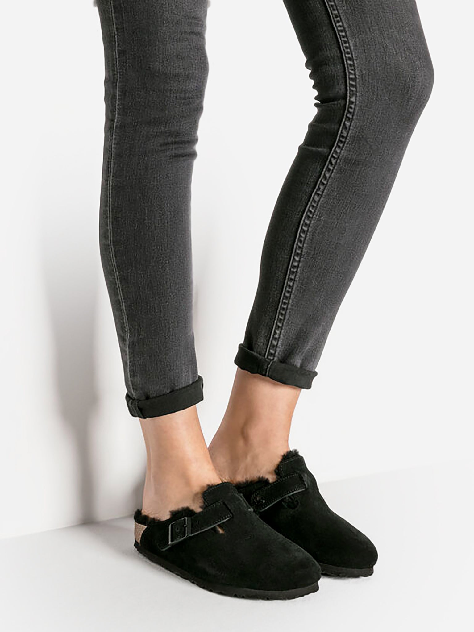 Birkenstock Shearling Boston Shearling Lined Clog Birkenstock