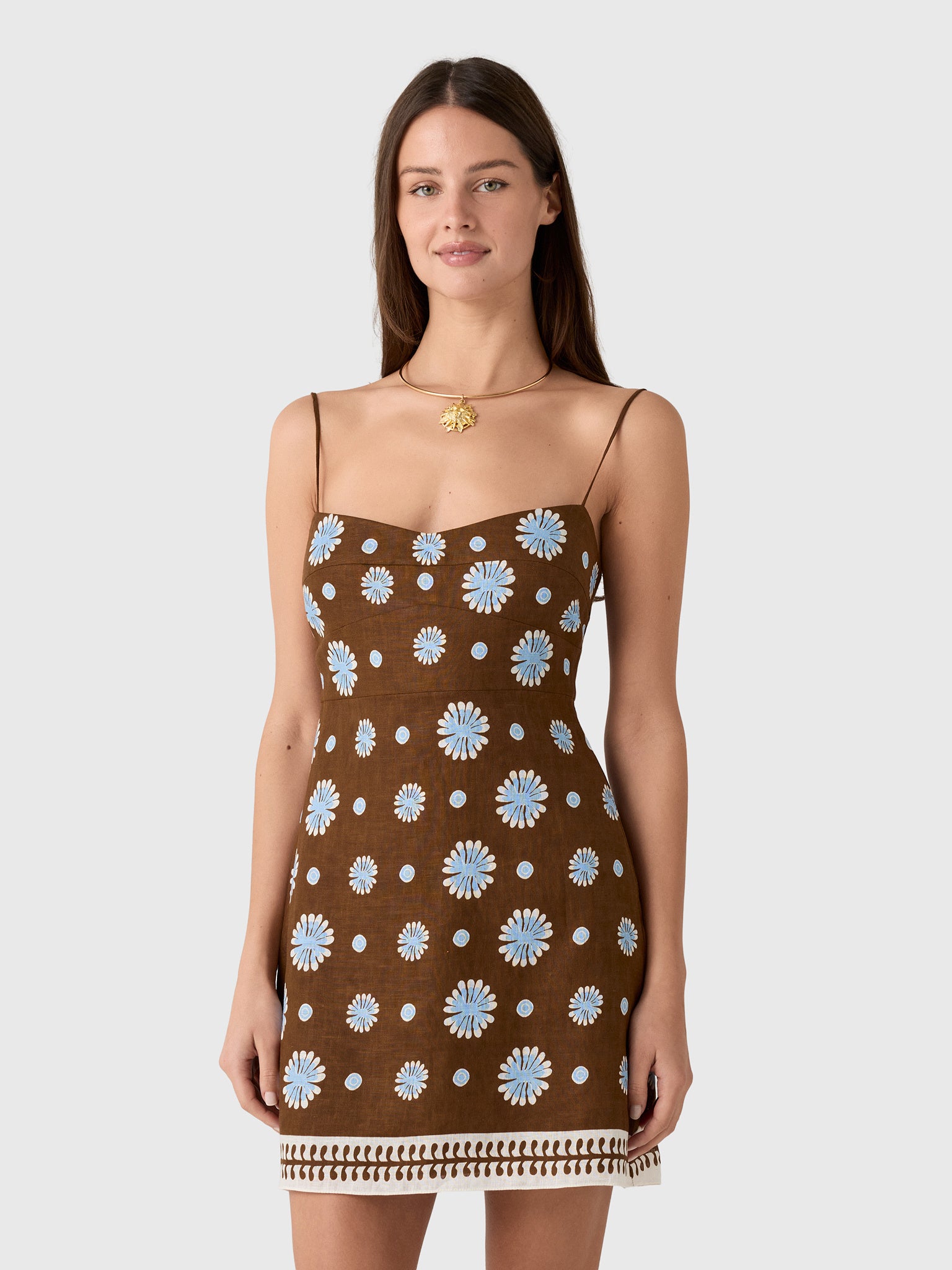 Cala de La Cruz Women's Lucca Dress, Gioiacafe, Linen | Size: XS