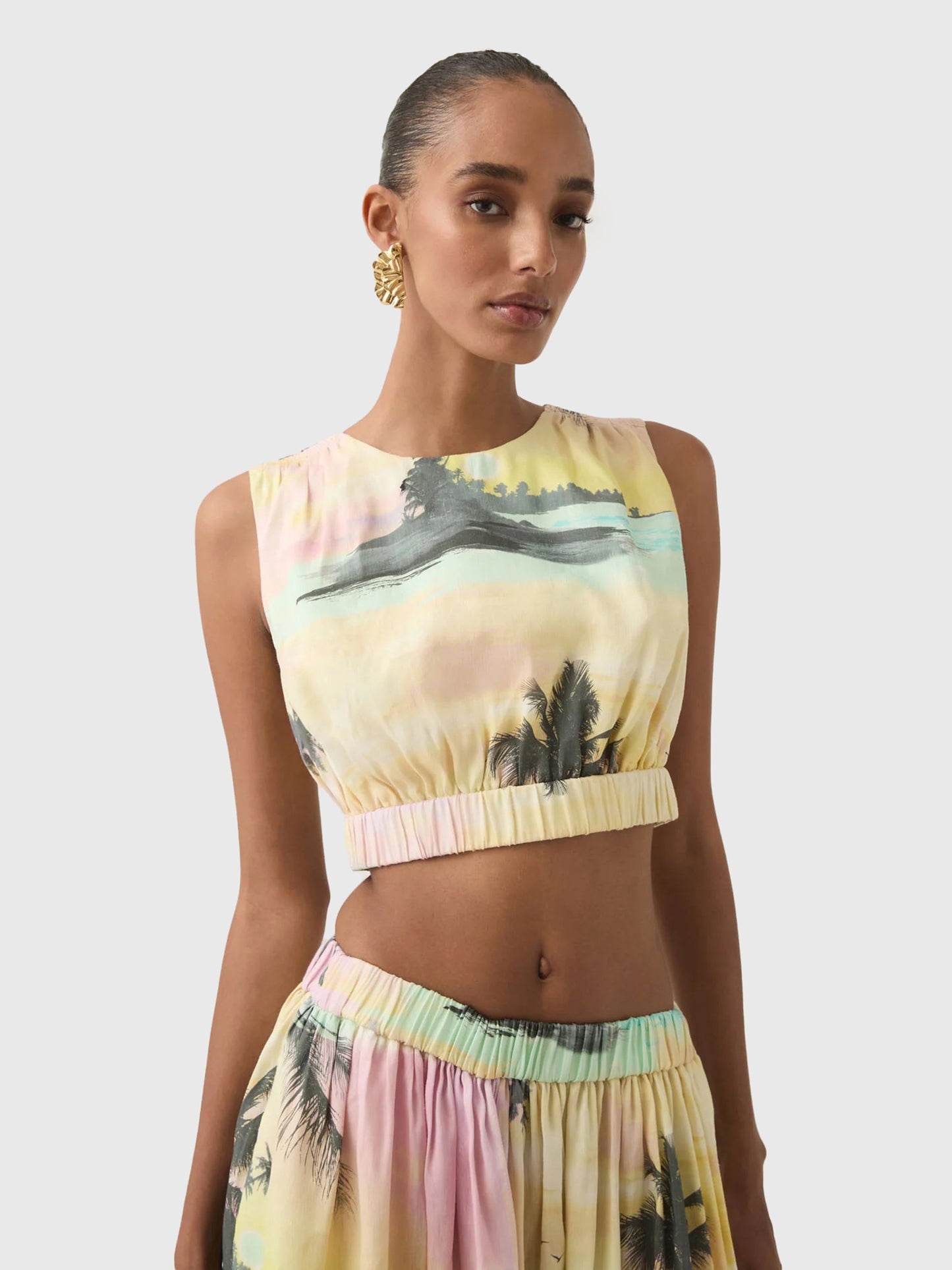 AJE Women's Nicolette Elasticated Top - Saint Bernard