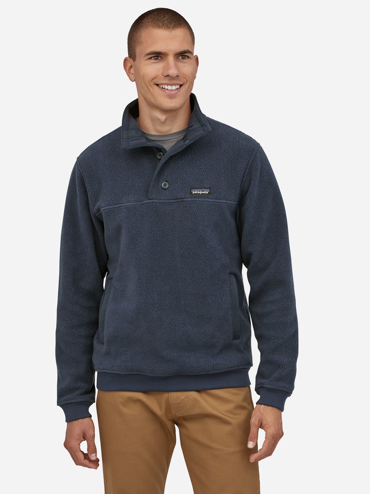 Patagonia Men's Shearling Button Fleece Pullover - Saint Bernard