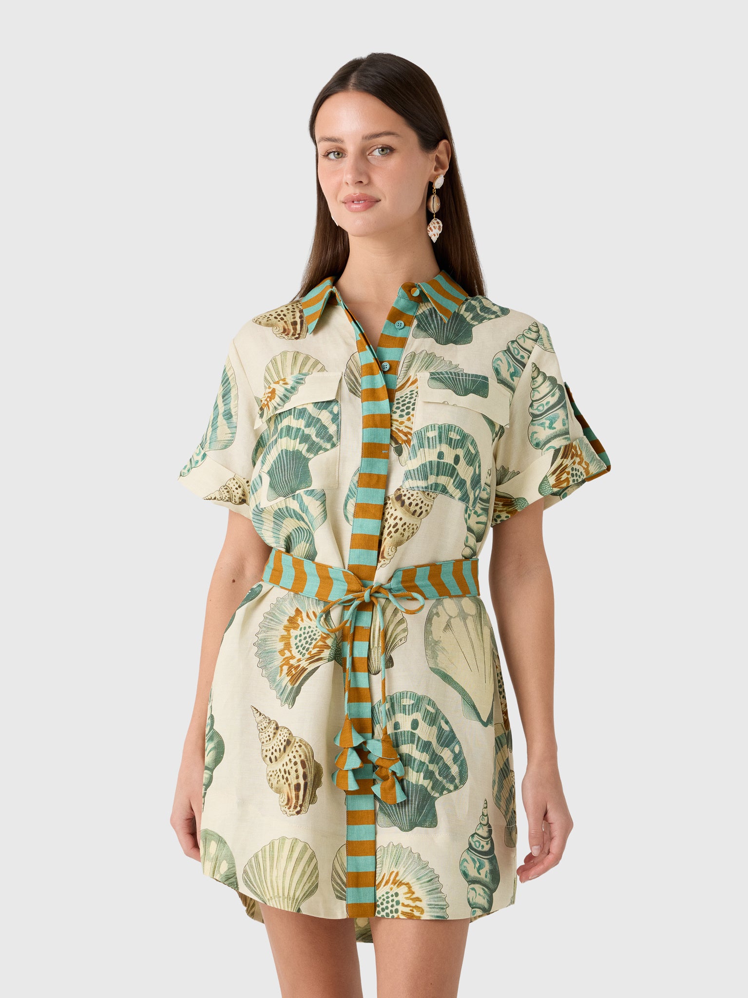 Hunter Bell Women's Nicole Dress, Ivory, Somers Shell Cream