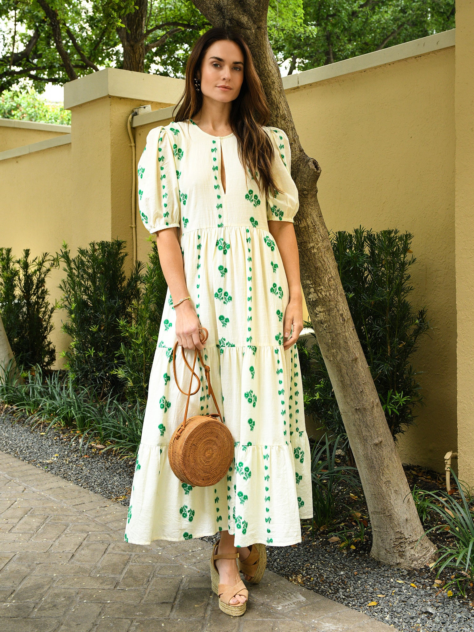Oliphant Women's Puff Sleeve Maxi Dress Oliphant Women's Puff Sleeve Maxi Dress