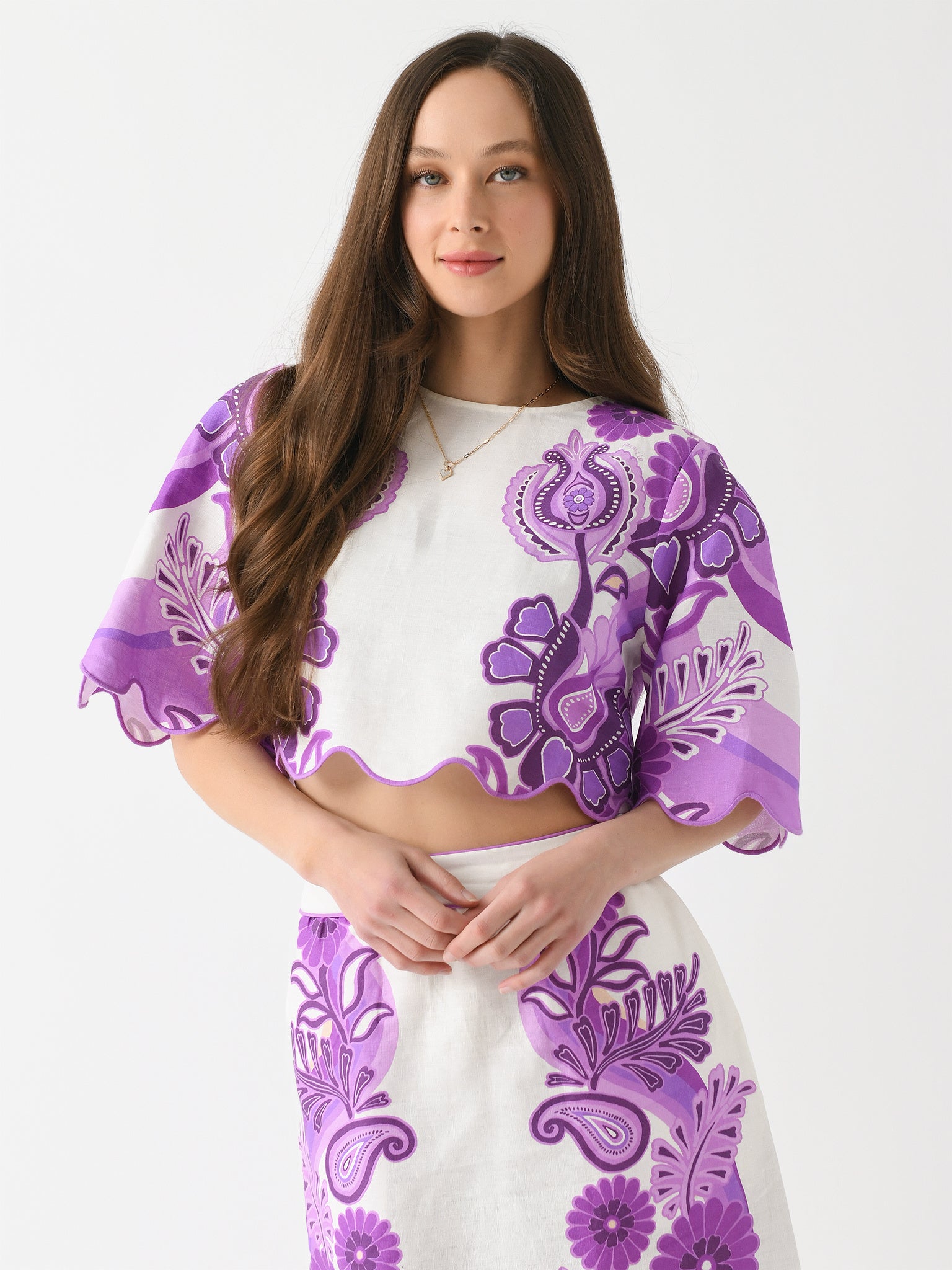Farm Rio Women's Color Festival Crop Blouse – Saint Bernard