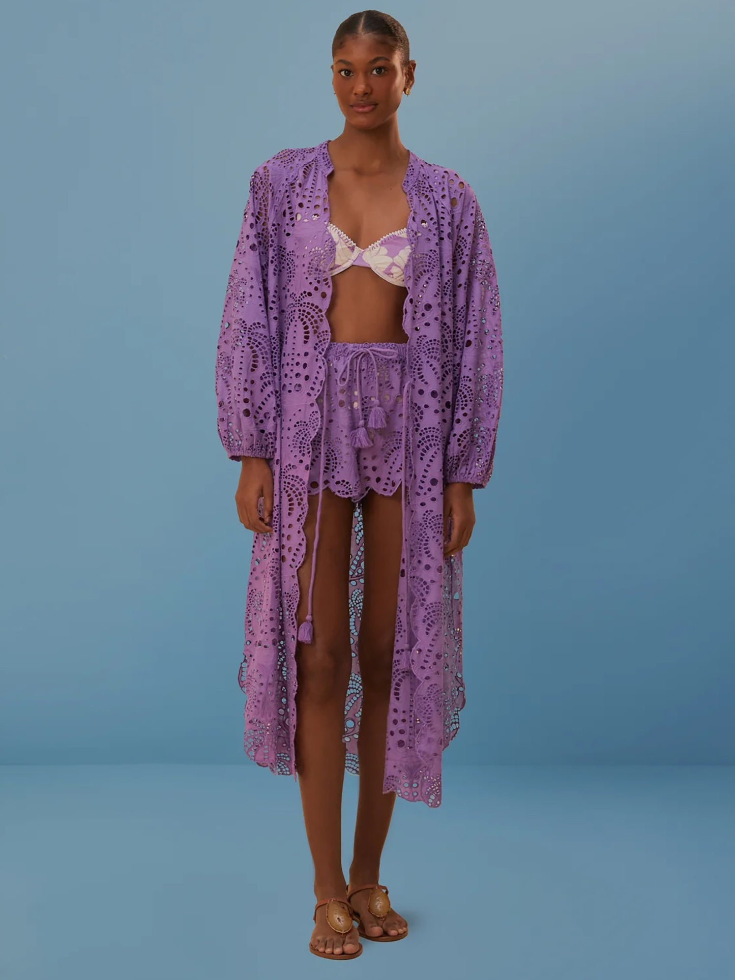 Farm Rio Women's Laise Kimono - Saint Bernard