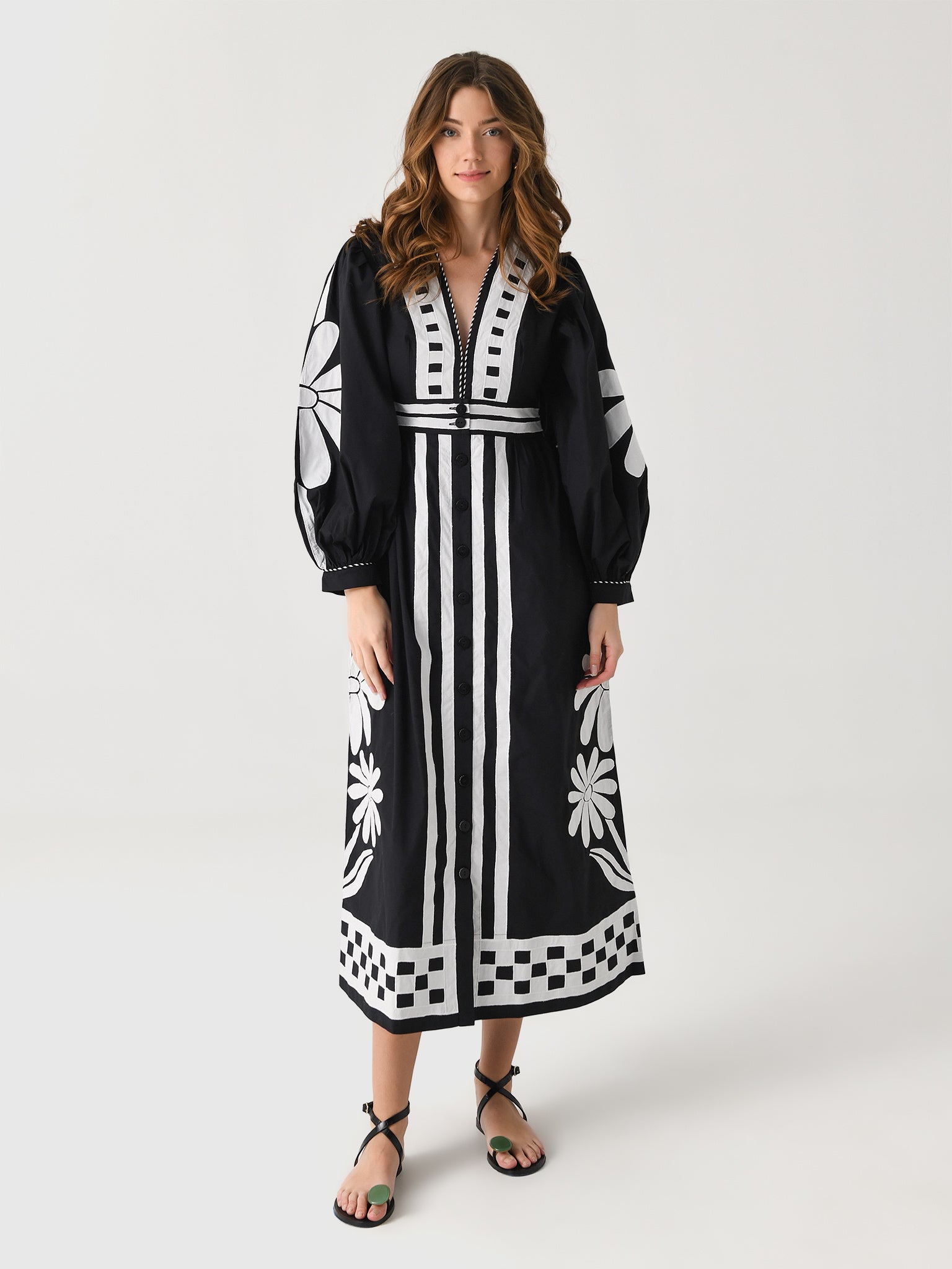 Farm Rio Women's Nature Black Maxi Dress Saint Bernard Farm Rio Women's Nature Black Maxi Dress Saint Bernard