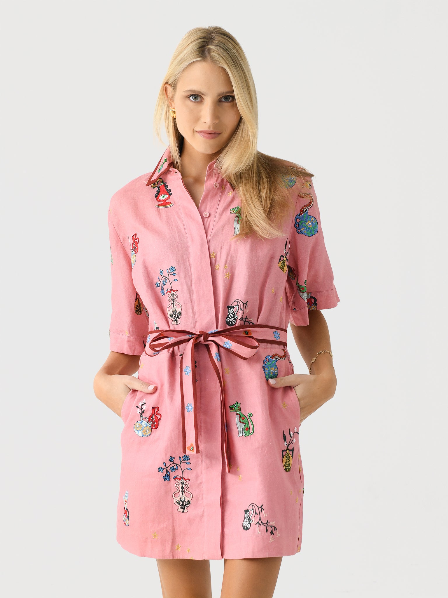 Alemais Women's Timmy Embroidered Mini Dress Alemais Women's Timmy Embroidered Mini Dress