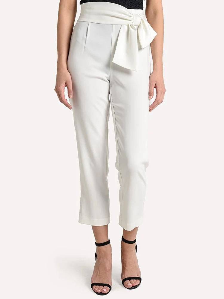 ML Monique Lhuillier Women's Crepe Pant - Saint Bernard