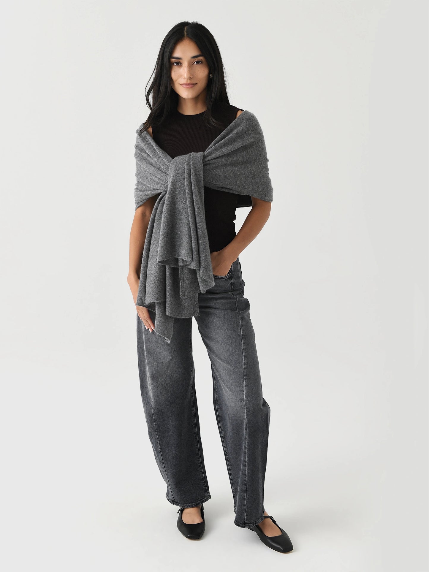 White + Warren Cashmere Travel Wrap - Saint Bernard