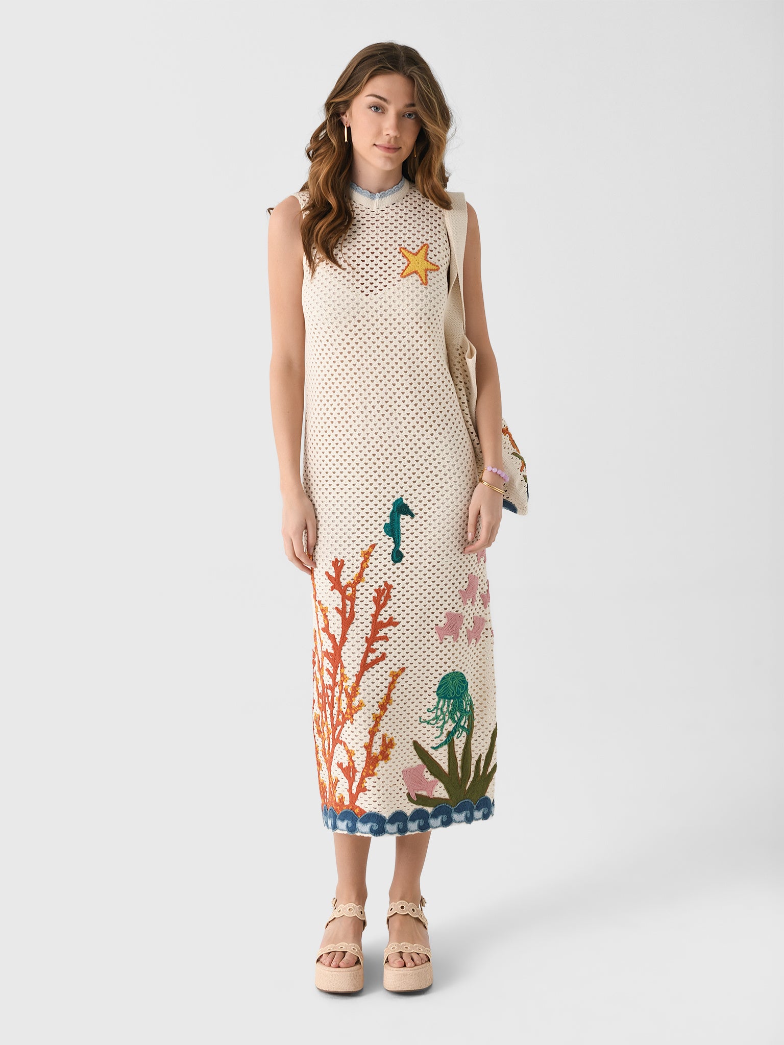 knee length dresses for ladies Alemais Women's Splash Midi Dress – Saint Bernard