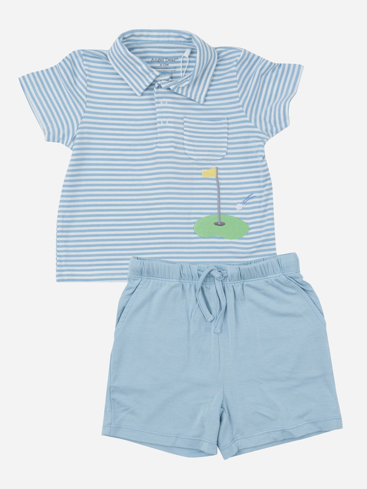 Angel Dear Baby Polo Shirt & Short Set - Saint Bernard