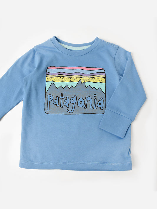 Patagonia Baby Long Sleeve Regenerative Organic Certified Cotton Fitz Roy Skie T-Shirt