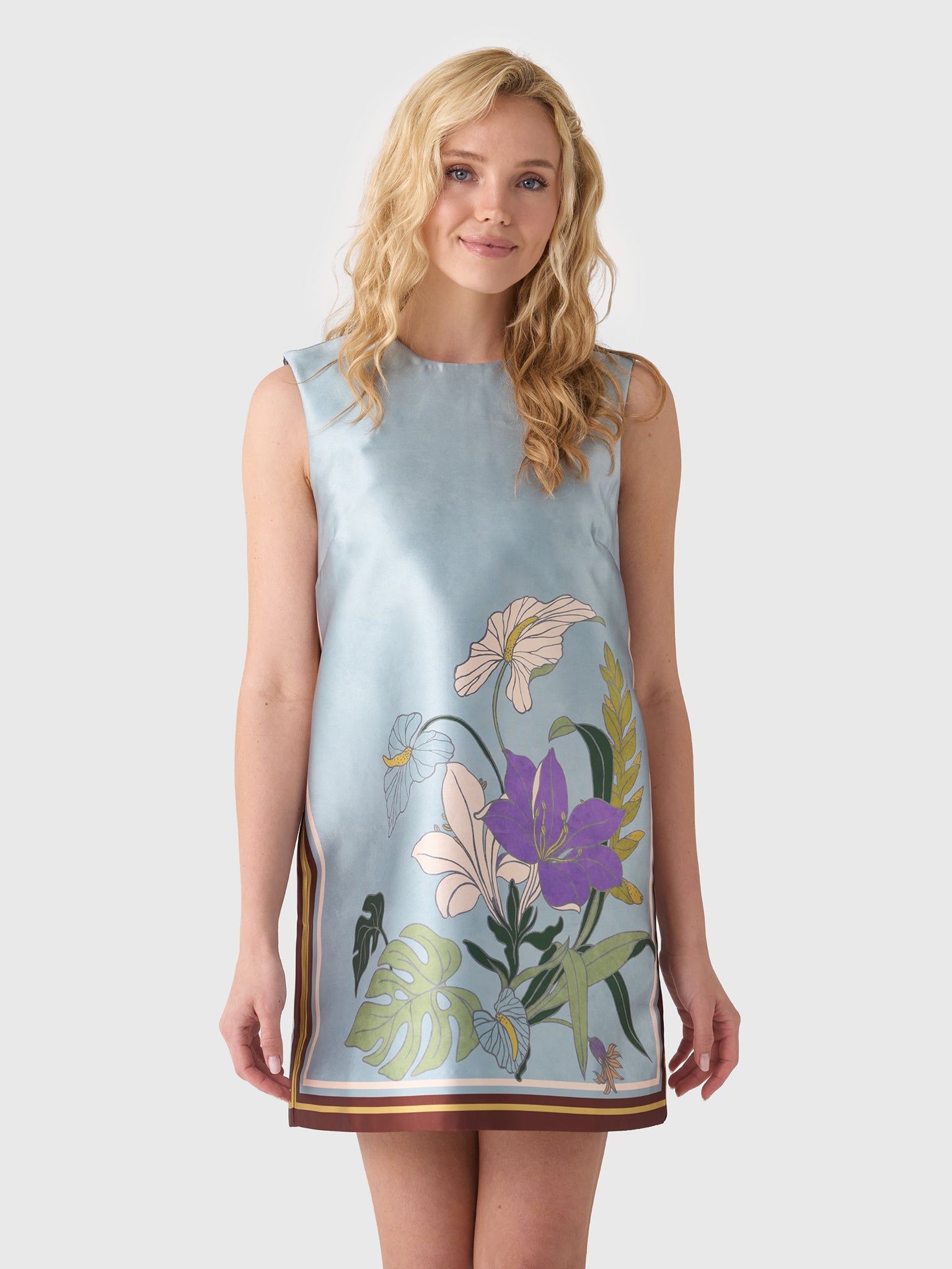Alemais Ice Blue Alfie Mini Dress Ice Blue / 8