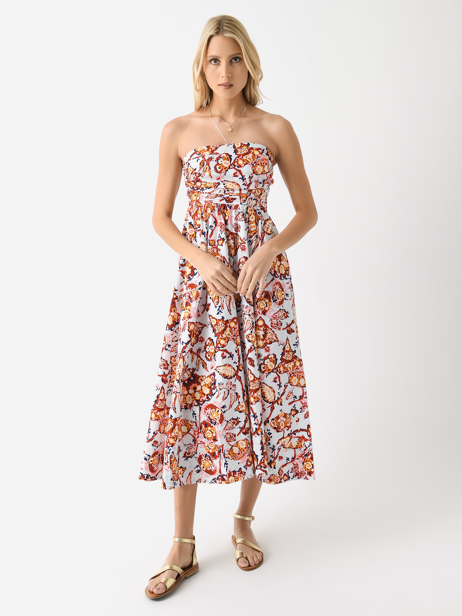 knee length dresses for ladies ALC Women's Tate Strapless Midi Dress – Saint Bernard