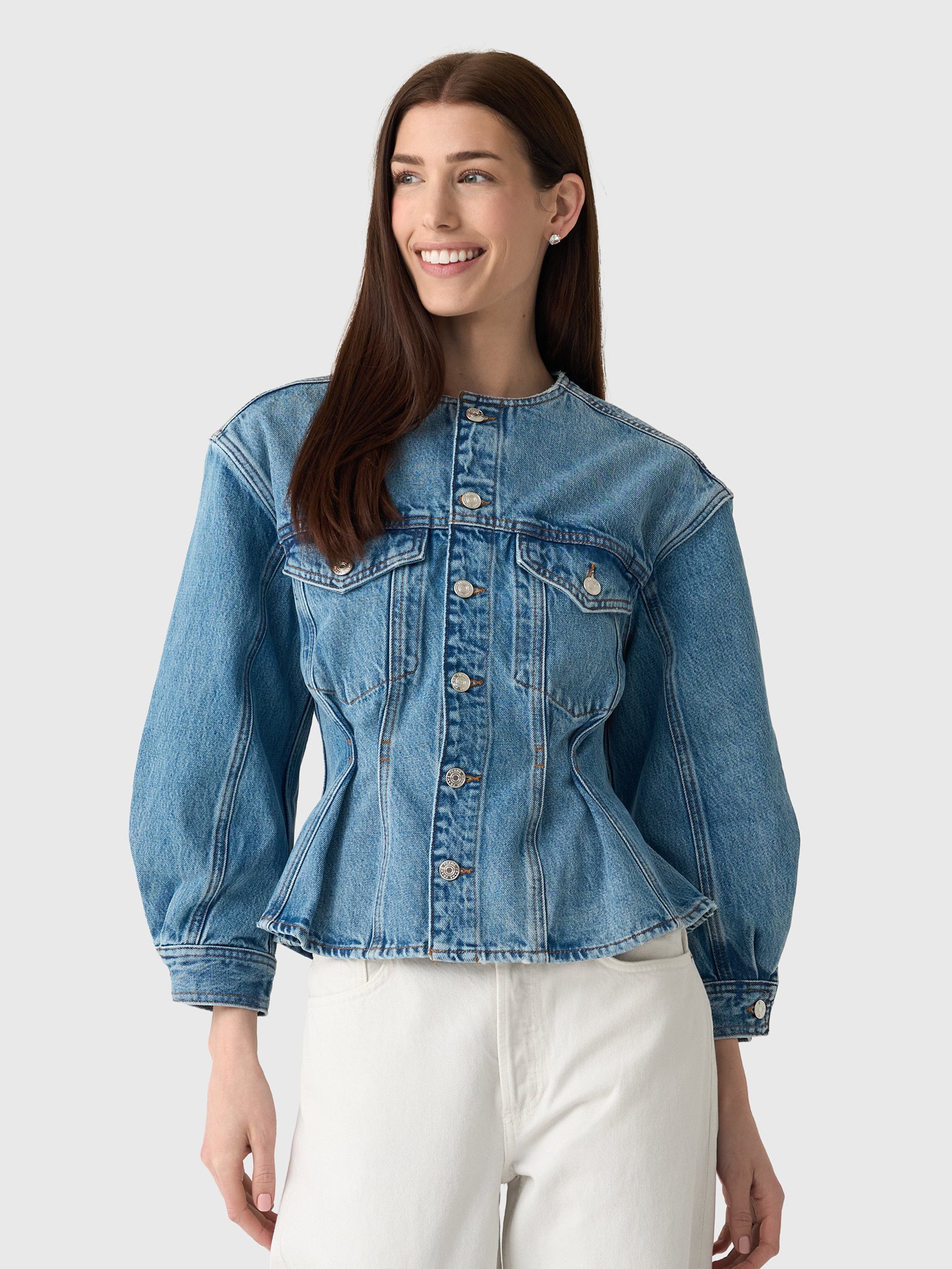 Frame Women's The Nipped Collarless Jacket – Saint Bernard