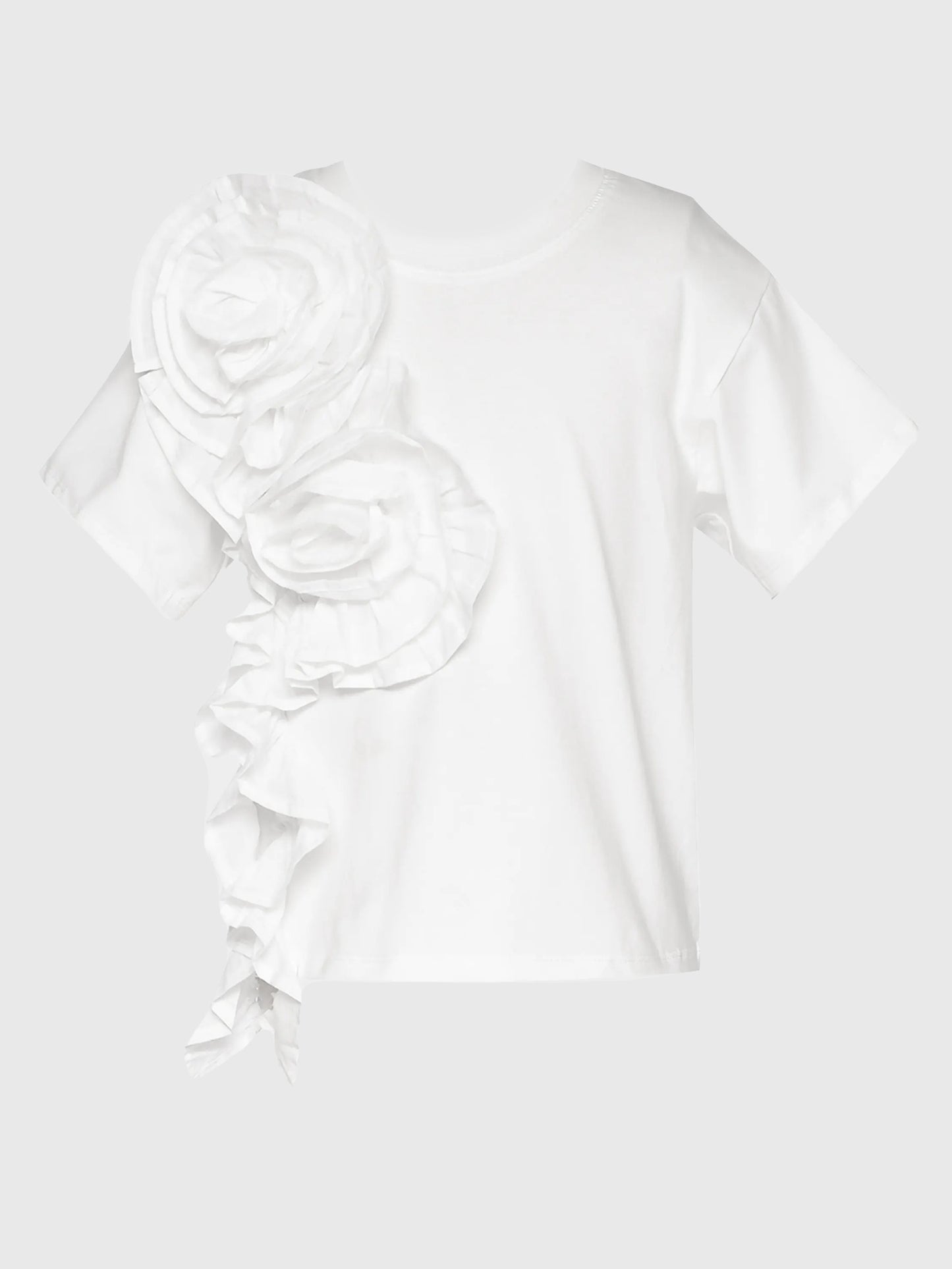 Hannah Banana Girls' Rosette Trim Top - Saint Bernard