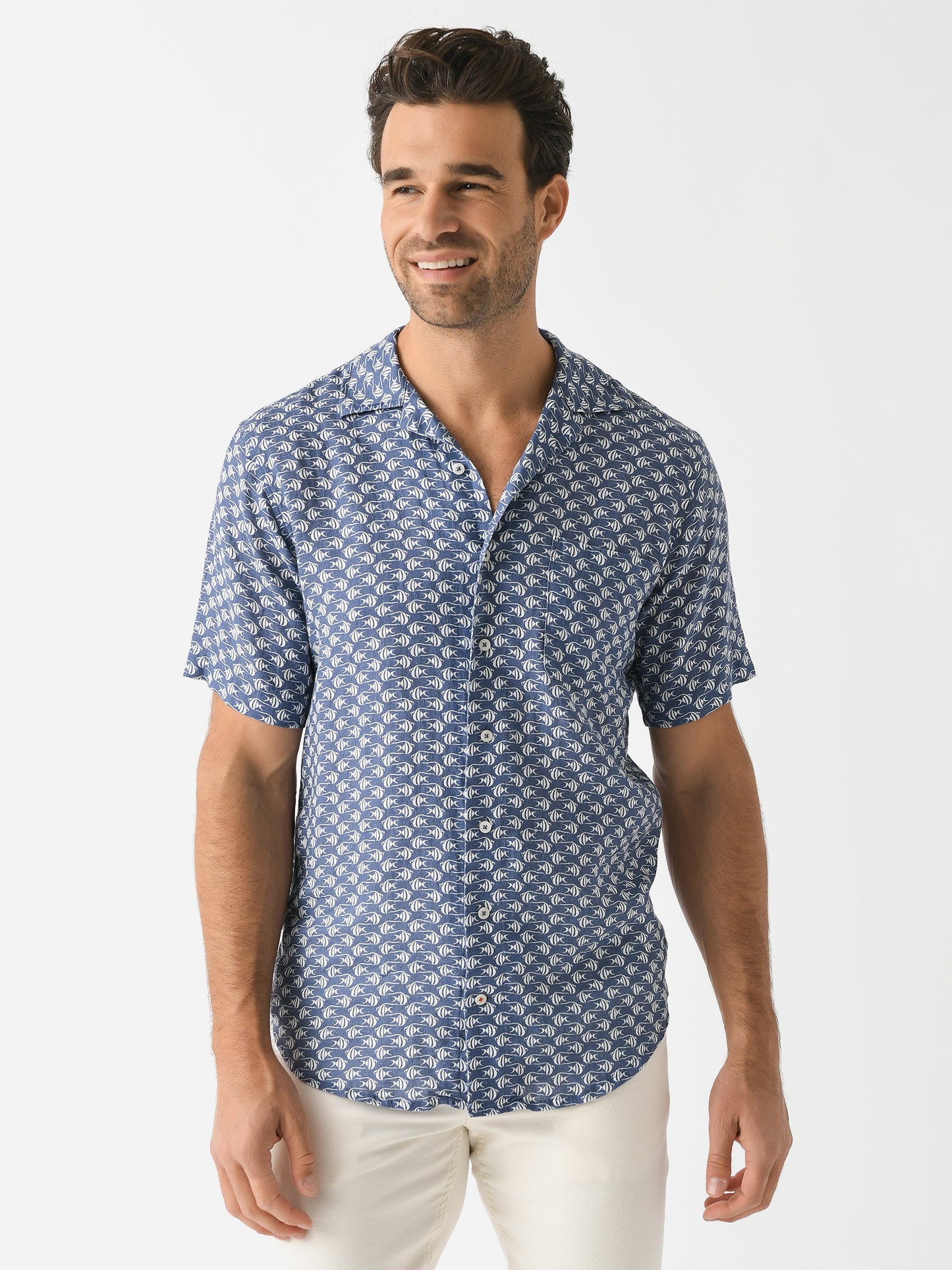 Love Brand + Co Men's Arawak Linen Shirt - Saint Bernard