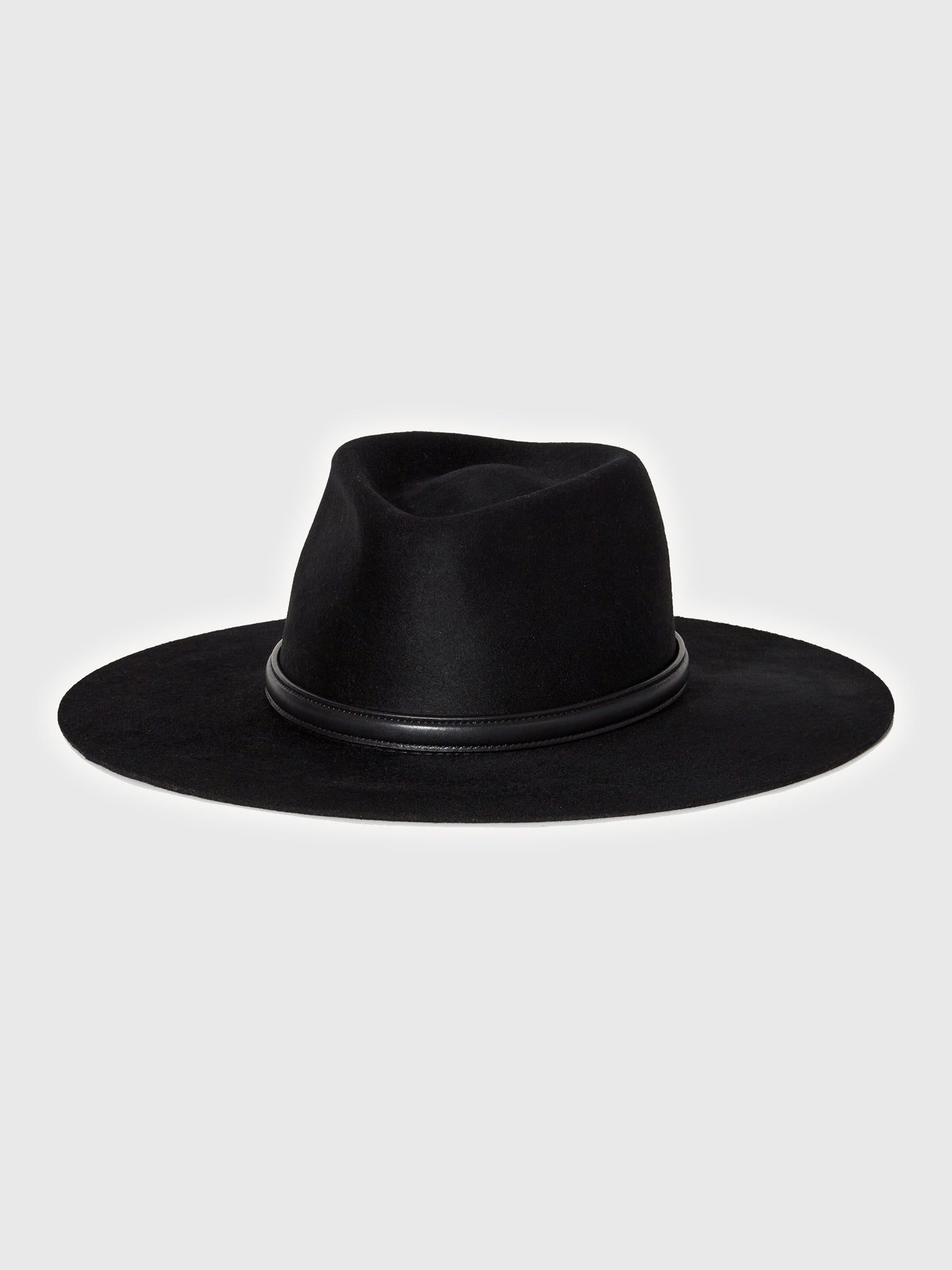 Janessa Leone Black Wool Hat Size Medium Janessa Leone Hat Cowboy Fitted Womens Medium Black 100  main image 3