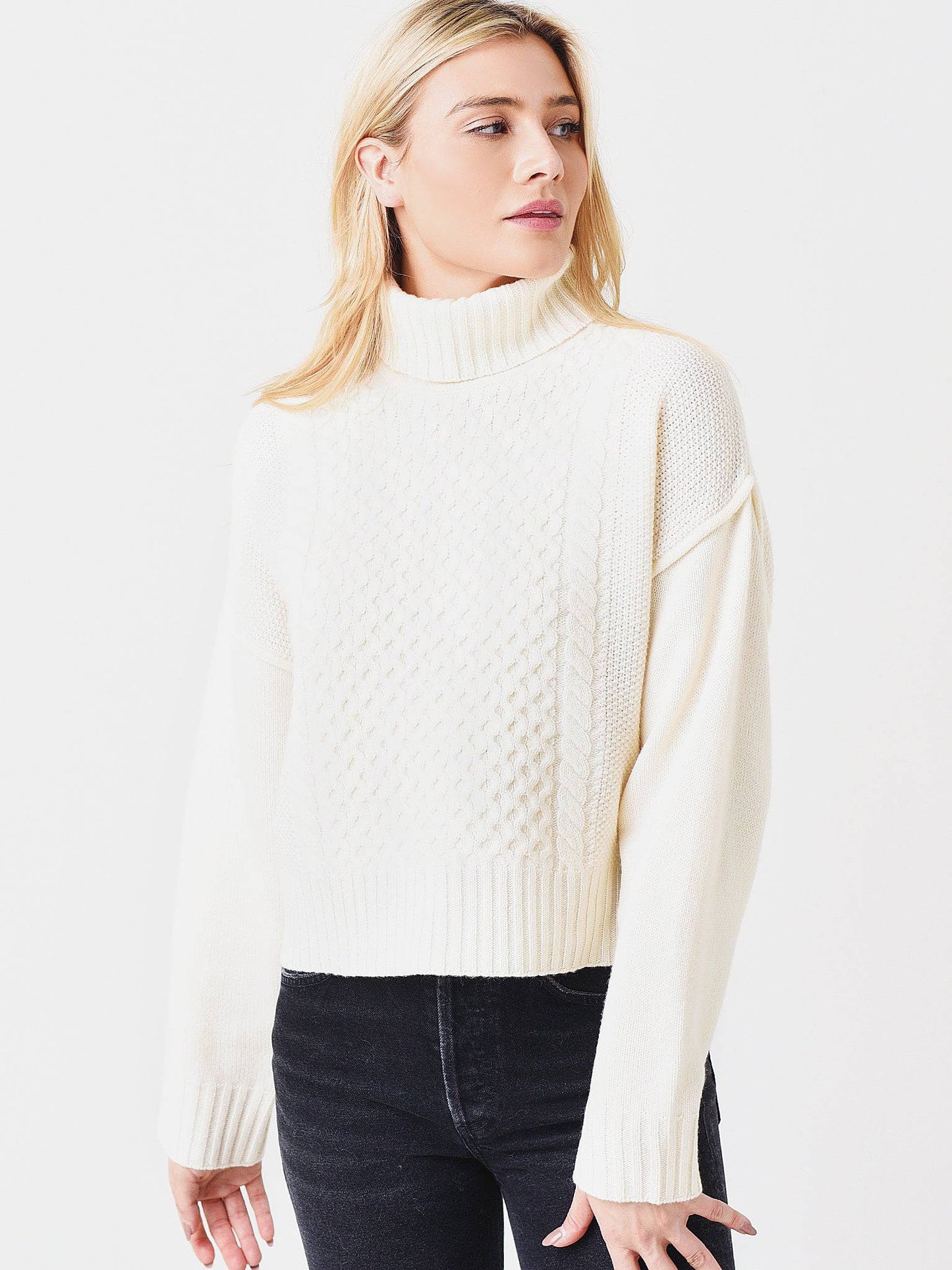 ATM Women's Cable Knit Sweater - Saint Bernard