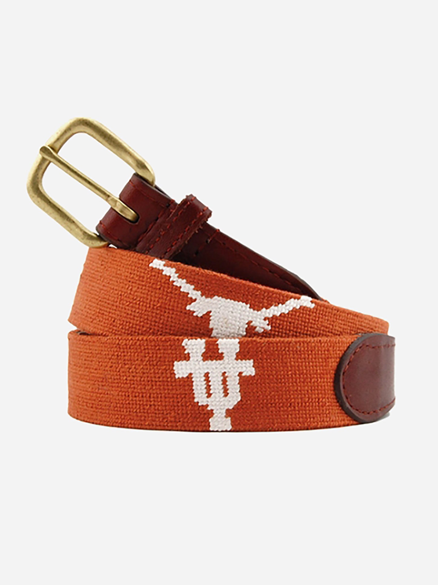 Smathers + Branson Men's University of Texas Needlepoint Belt