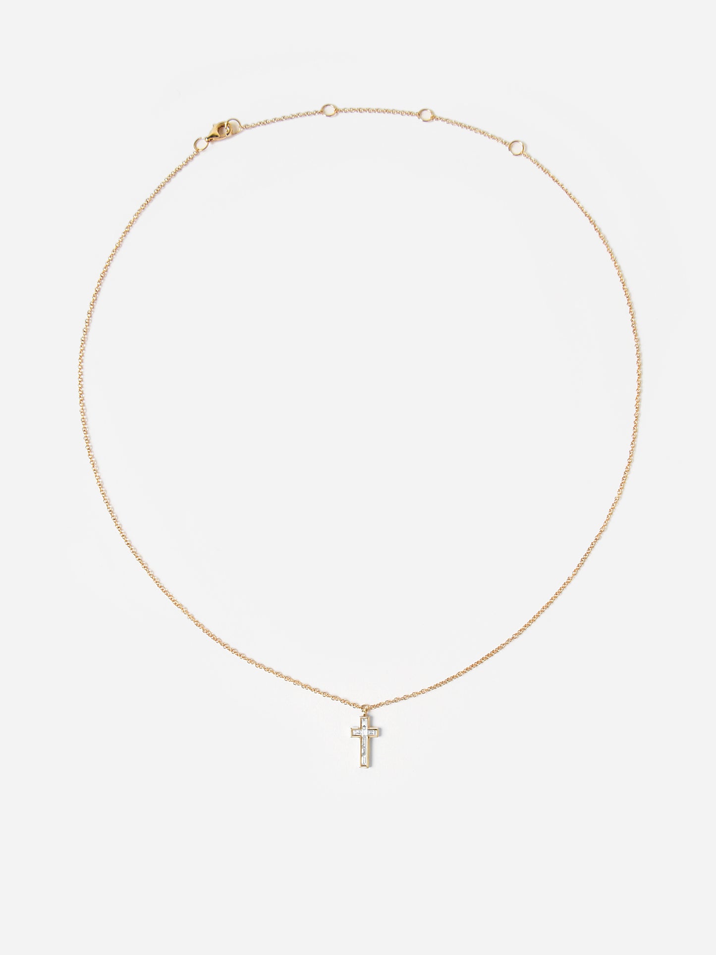 BAGUETTE NECKLACExGOLD-alt1