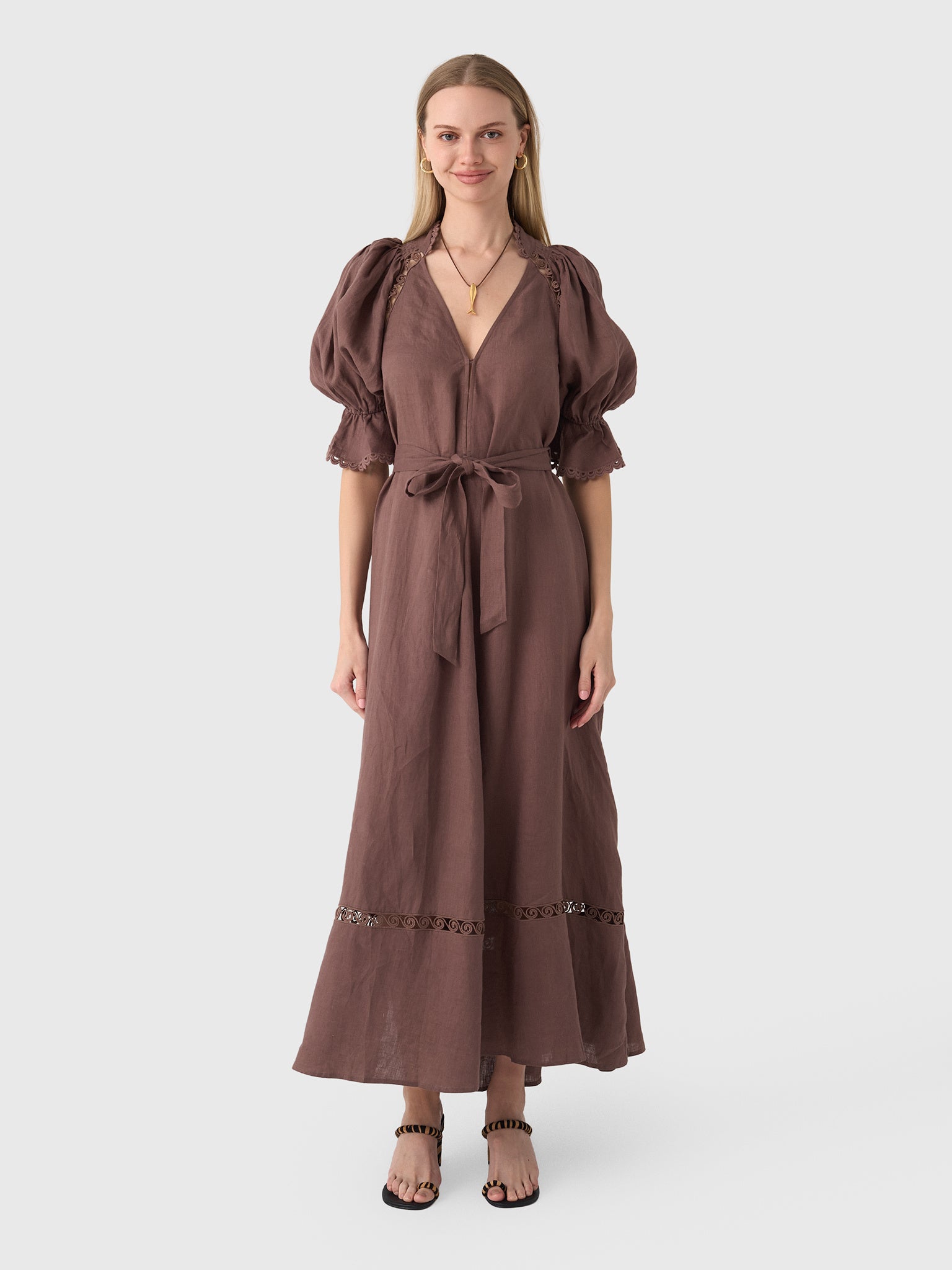 myra smock maxi dress