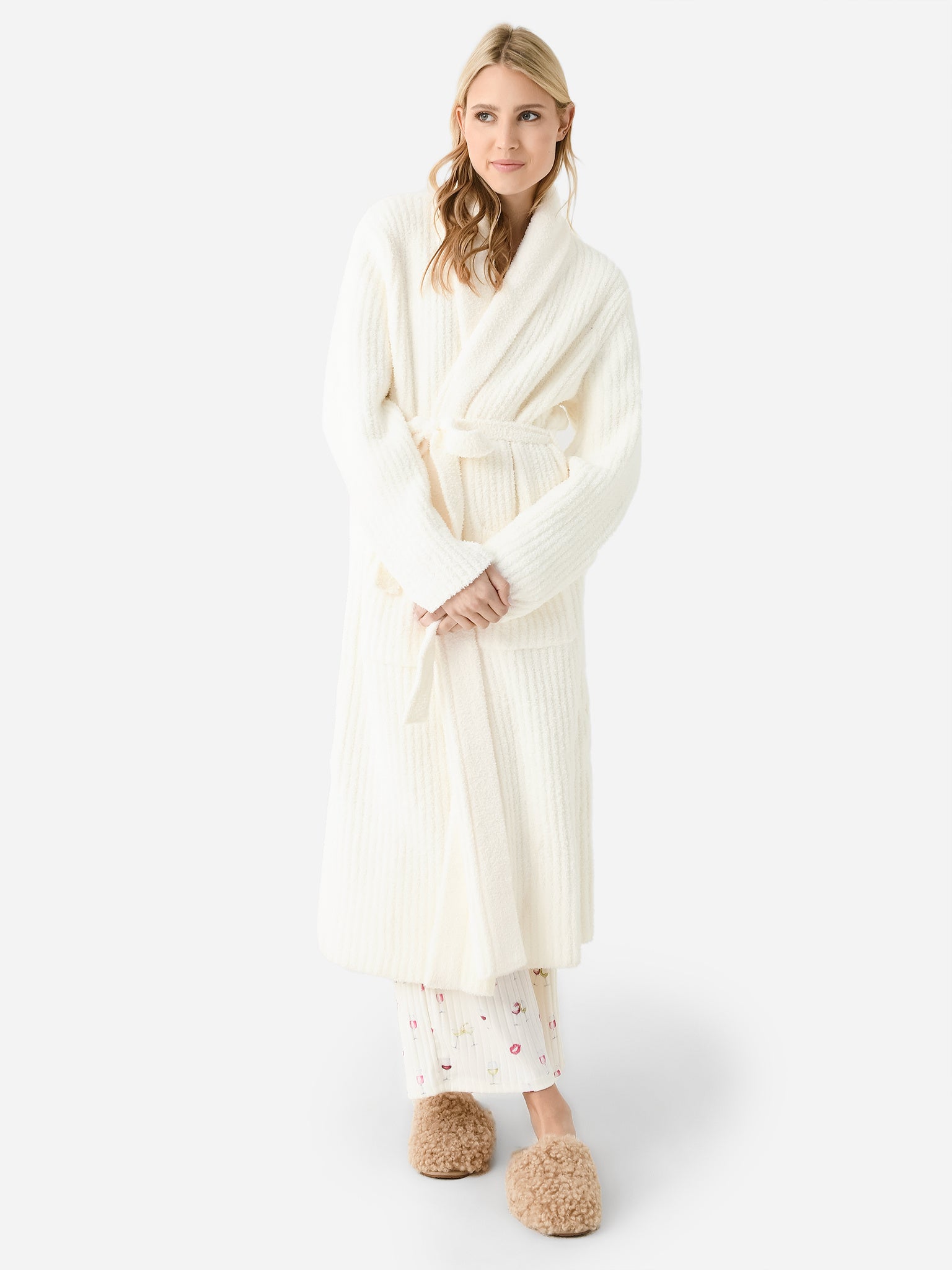 ribbed dressing gown Ladies Womens Ribbed Fleece Dressing Gown Zipped Super Soft Cosy Nightwear