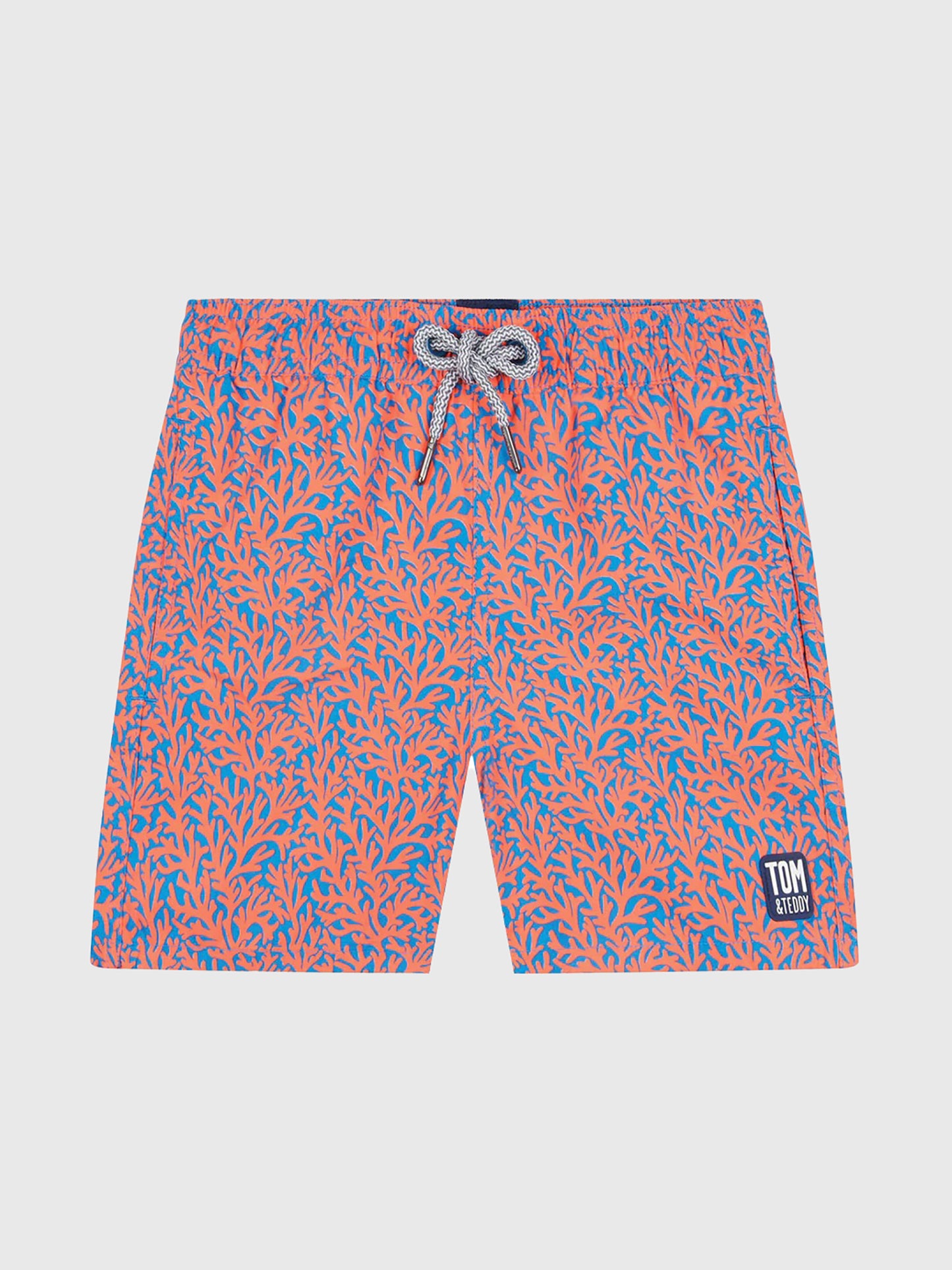 Tom + Teddy Boys' Coral Swim Trunk - Saint Bernard