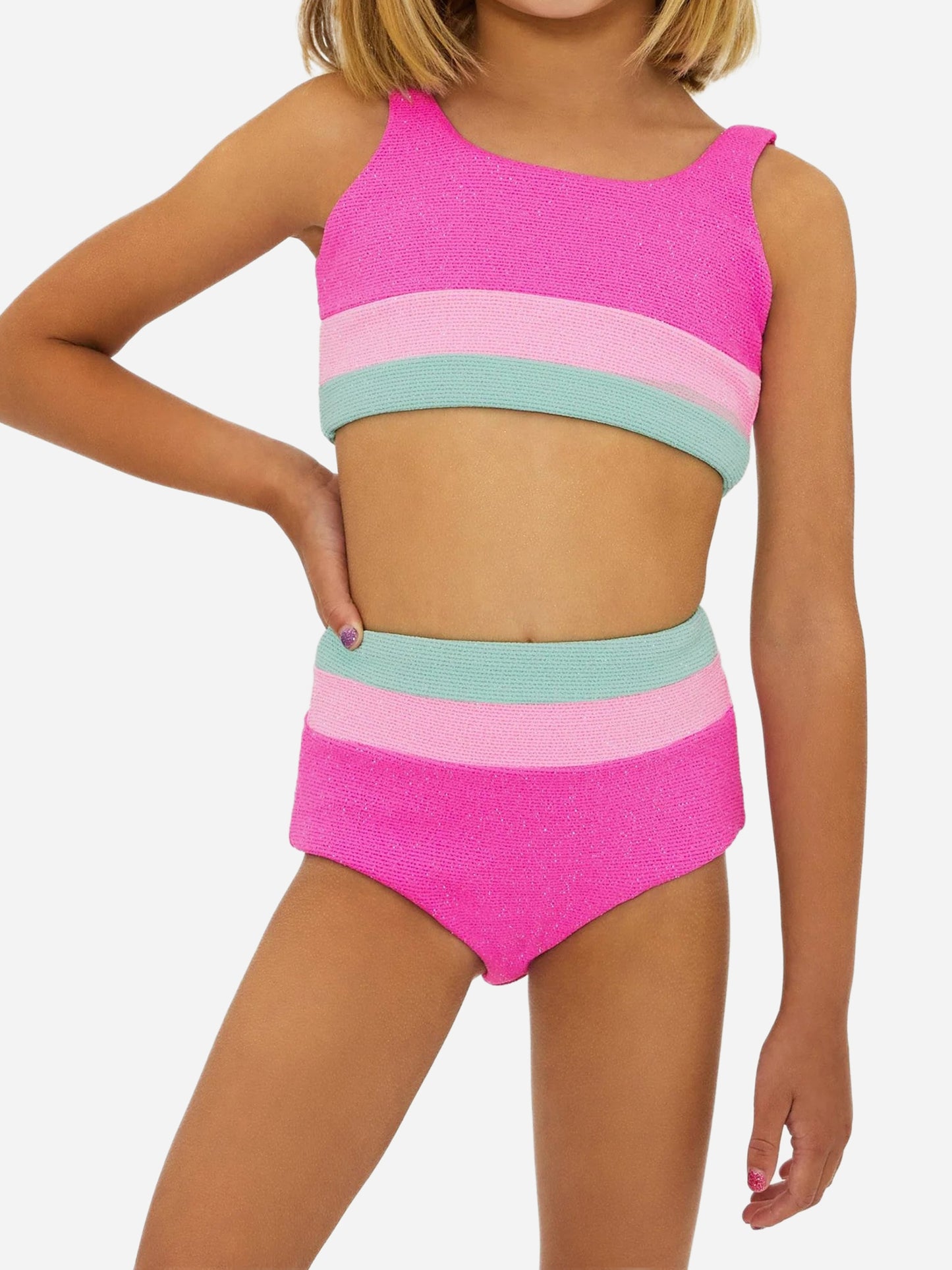 Beach Riot Girls' Little Mackenzie + Heidi Bikini Set - Saint Bernard