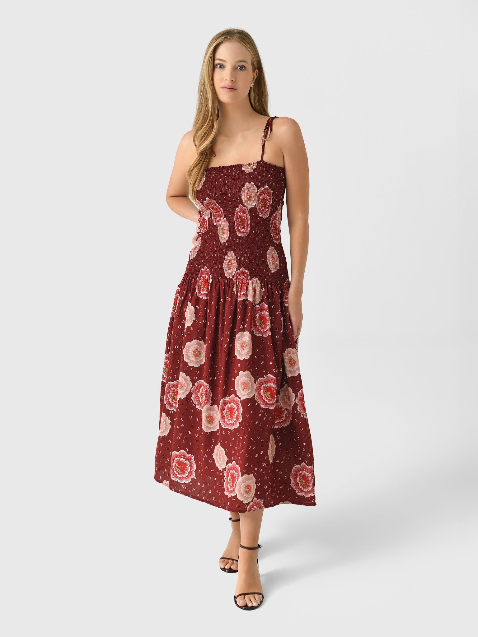 Natalie Martin Women's Juliette Dress, 100% , Poppy Cherry, 100% Cotton