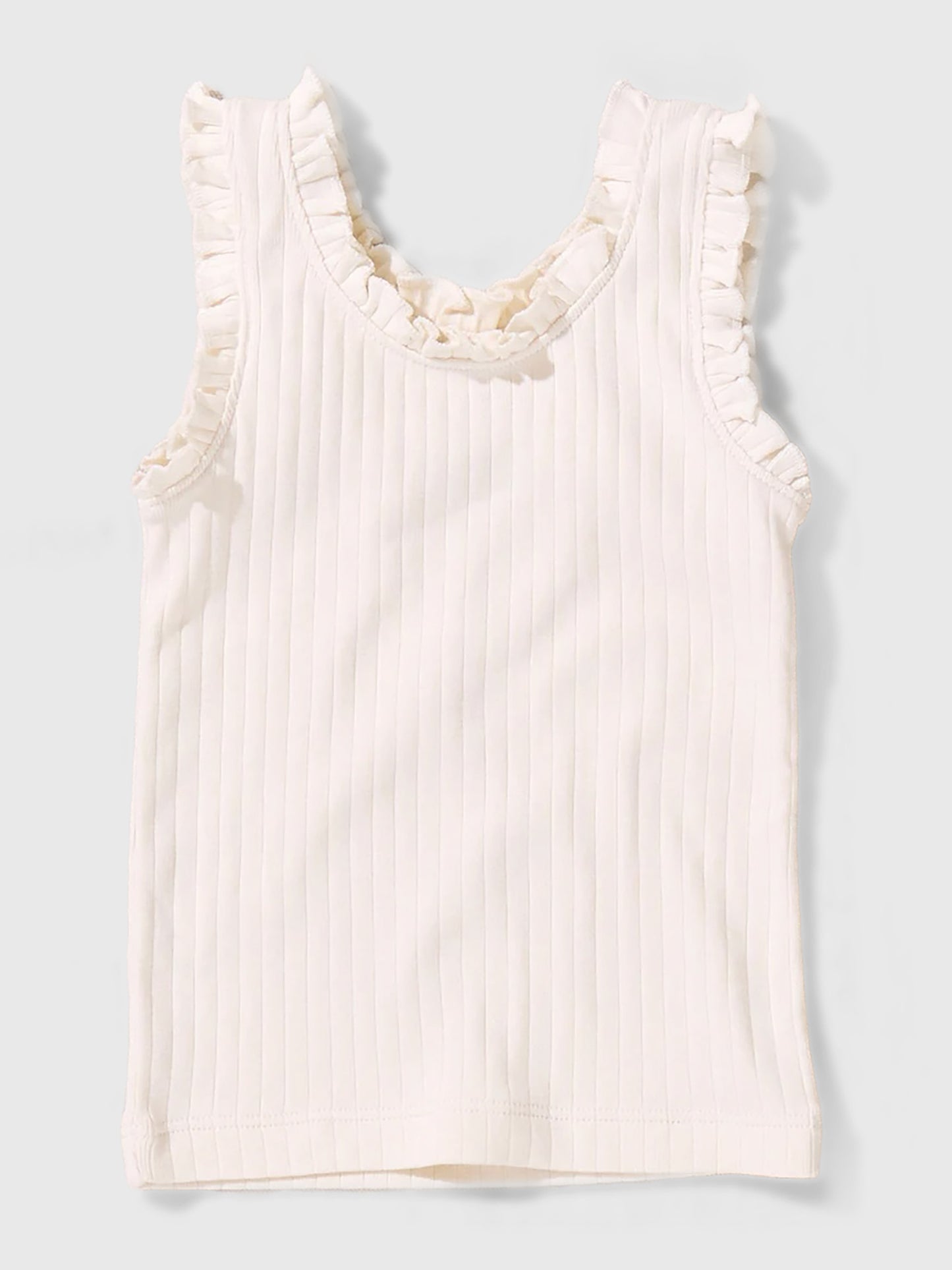Pink Chicken Girls' Joy Ruffle Rib Tank - Saint Bernard